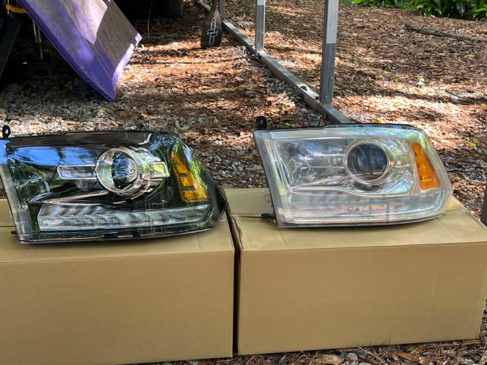 AmeriLite for 2009-2018 Dodge Ram 1500 2500 3500 BOTH Models Switchback LED Polished Black Replacement Projector Headlight Assembly Set customer photo 2