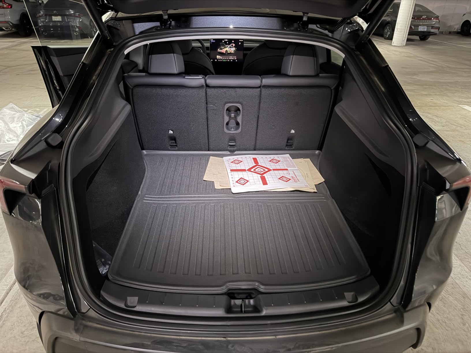 Upgrade Floor Mats for Tesla Model Y Juniper Accessories 2025-2026 (5-seater), All-Weather TPE Waterproof Wear-resistant Heavy Duty Floor Liners Front & Real Seat Floor Mats Frunk Trunk Mats 6Pcs customer photo 2