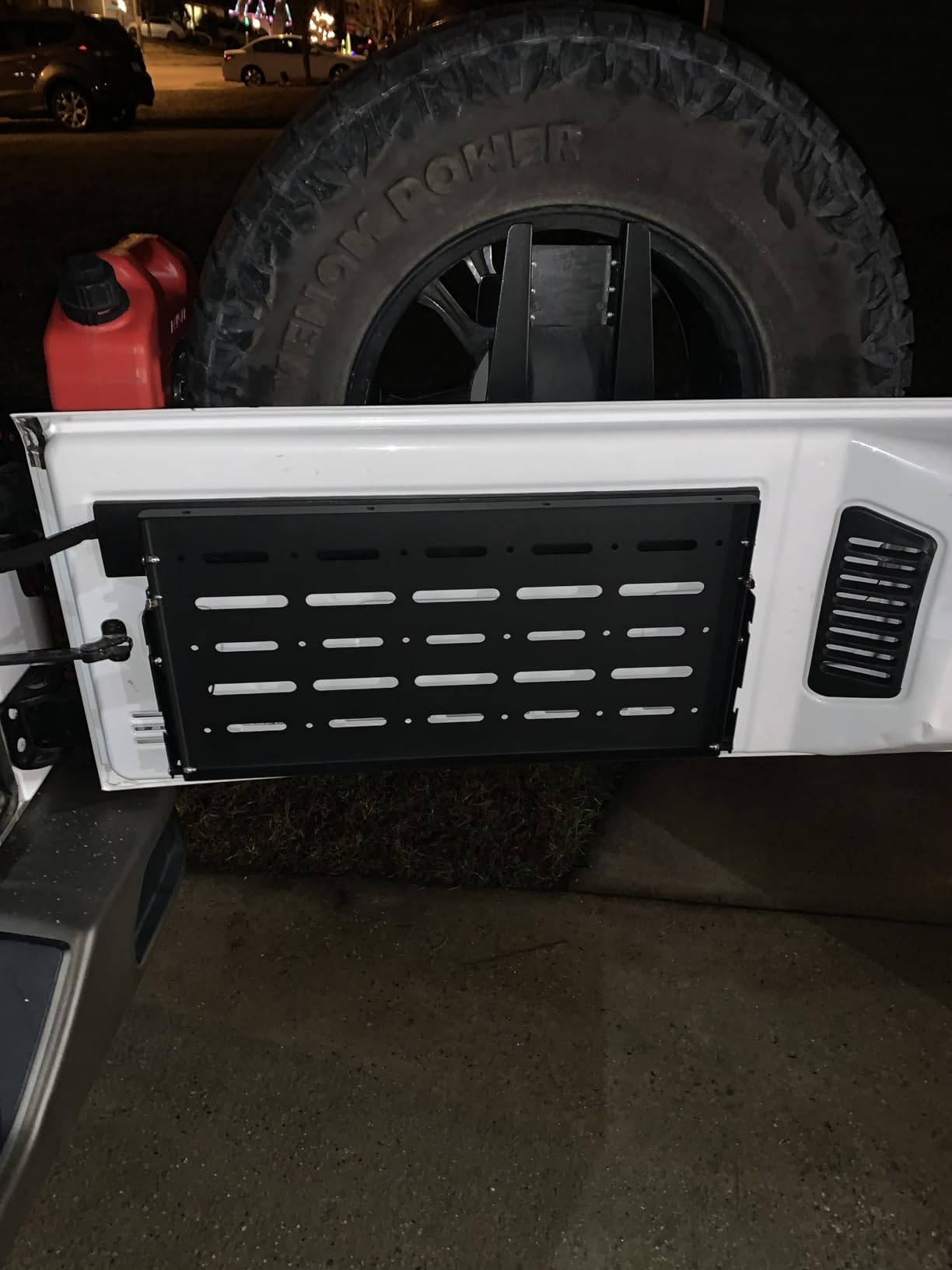 Hooke Road JK Wrangler Tailgate Table Metal Storage Rack Foldable Cargo Shelf for 2007-2018 Jeep Wrangler JK & Unlimited customer photo 1