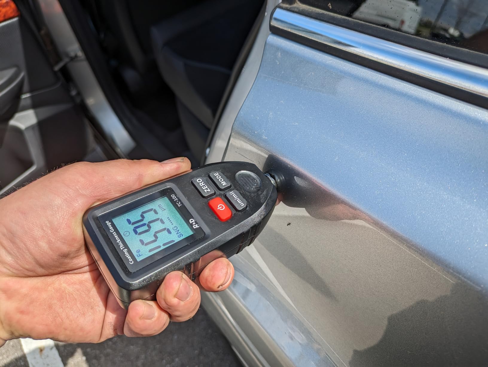 Car Coating Thickness Meter for Used Car Buyers, Paint Mil Thickness Meter Gauge Check The Car's Original Coating Auto Car Paint Meter (Black) customer photo 1