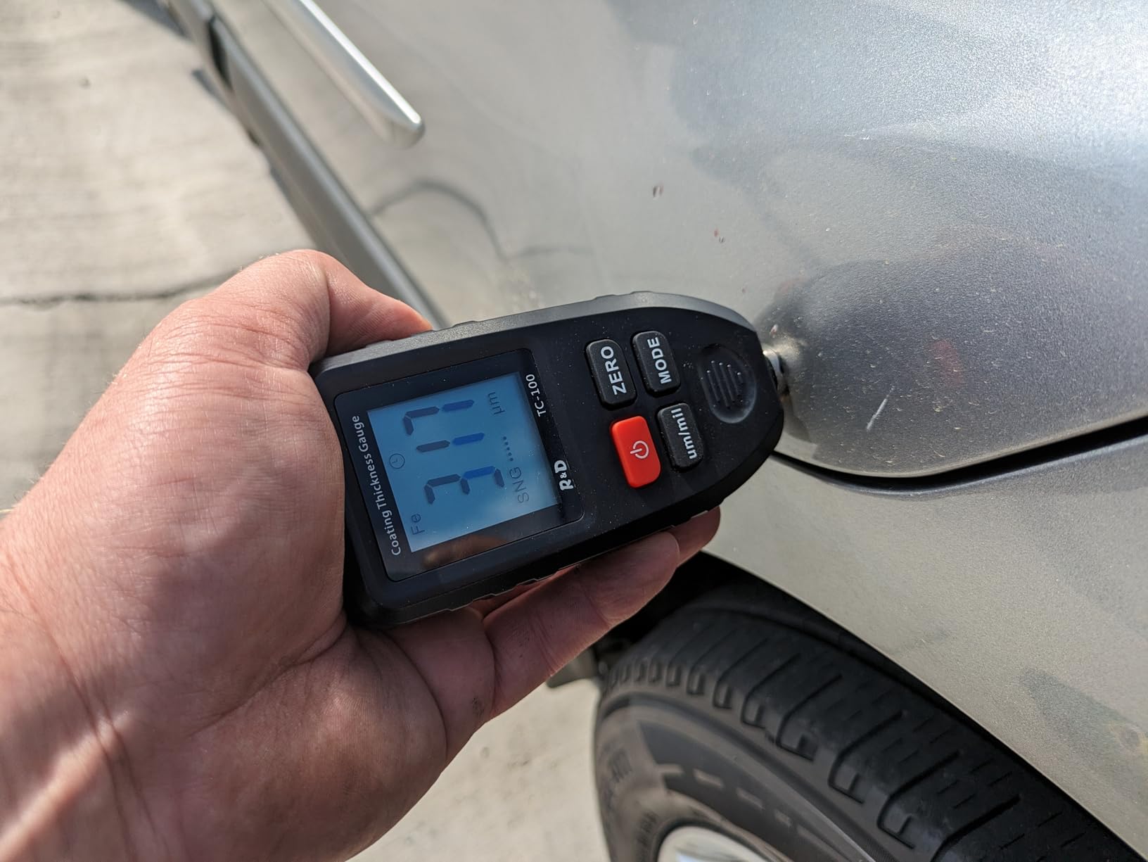 Car Coating Thickness Meter for Used Car Buyers, Paint Mil Thickness Meter Gauge Check The Car's Original Coating Auto Car Paint Meter (Black) customer photo 2