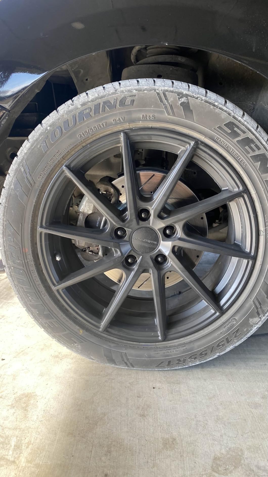 Detroit Axle - Brake Kit for BMW 328I Xdrive X1 Drilled & Slotted Brakes Rotors Ceramic Brake Pads Replacement: 12.3'' inch Front Rotor and 11.81'' inch Rear Rotor customer photo 2