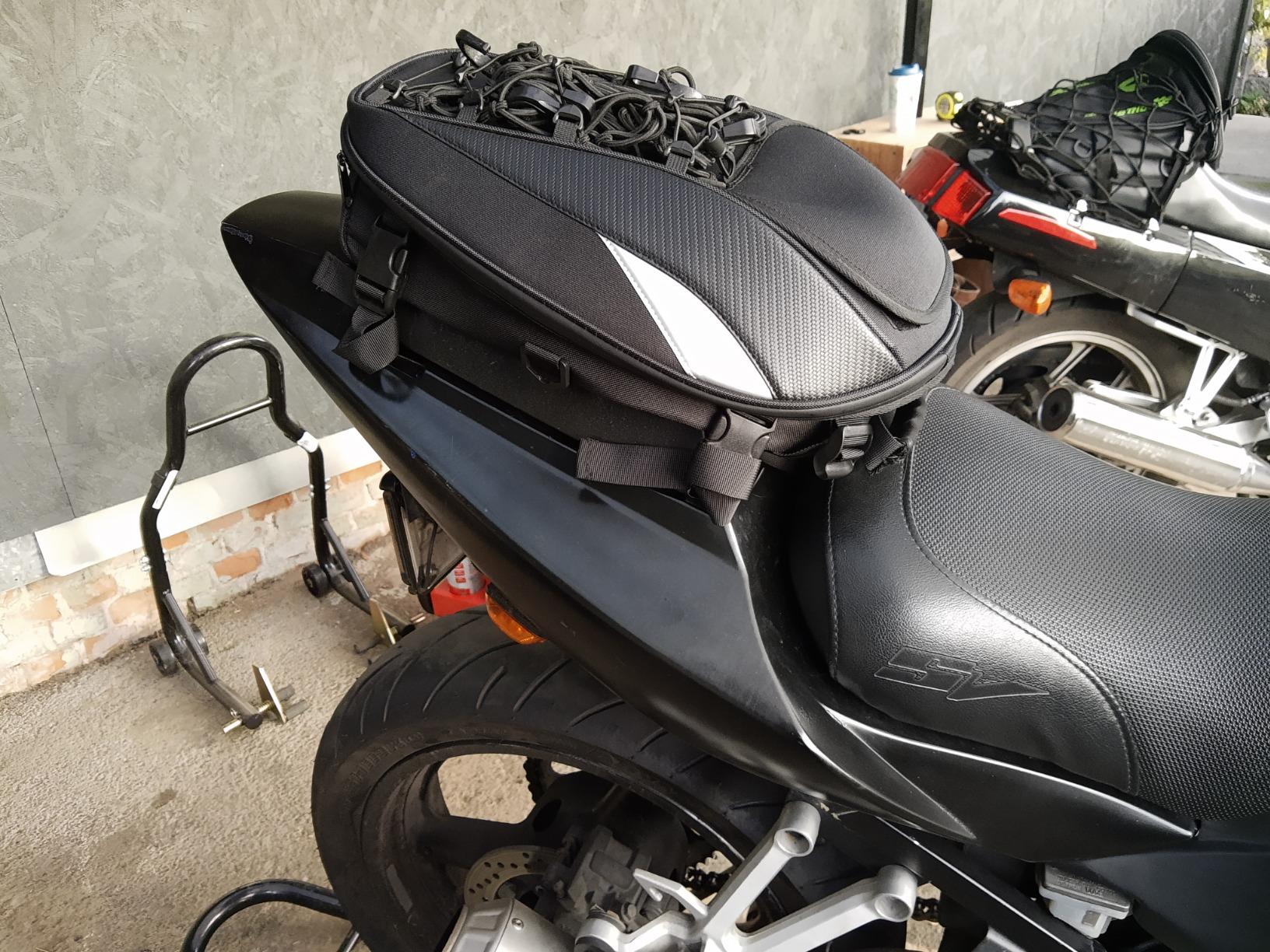 JFG RACING Motorcycle Tail Bag 22-38L Dual Use Seat Helmet Bag Backpack Universal for Motorcycle Motorbike Street Dirt Bike Accessories customer photo 2