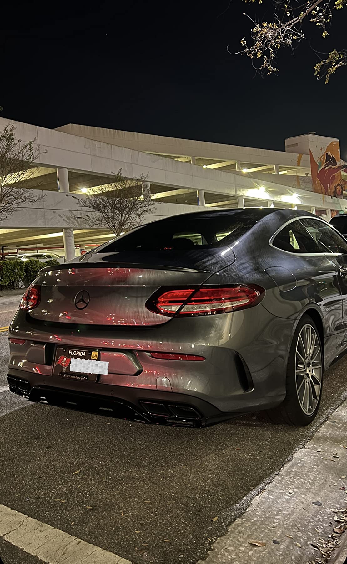 C63 Edition 1 Style Rear Bumper Diffuser + Black Chrome Exhaust Tips Compatible for 2017-2019 Mercedes Benz C-Class W205 2 Door Coupe C200 C250 C300 AMG C43 customer photo 1