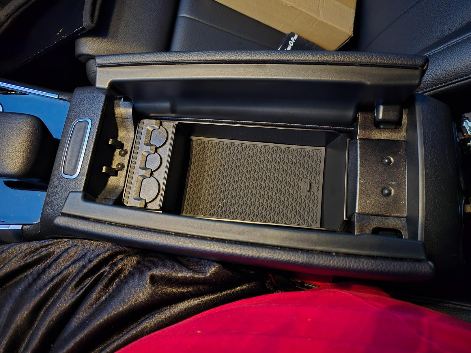 TTCR-II Center Console Organizer for Mercedes Benz A Class 2019-2025, for B Class GLB Console Organizer 2020-2025, for CLA Center Storage Tray GLA 2021-2024, for EQA EQB Middle Storage Box customer photo 1