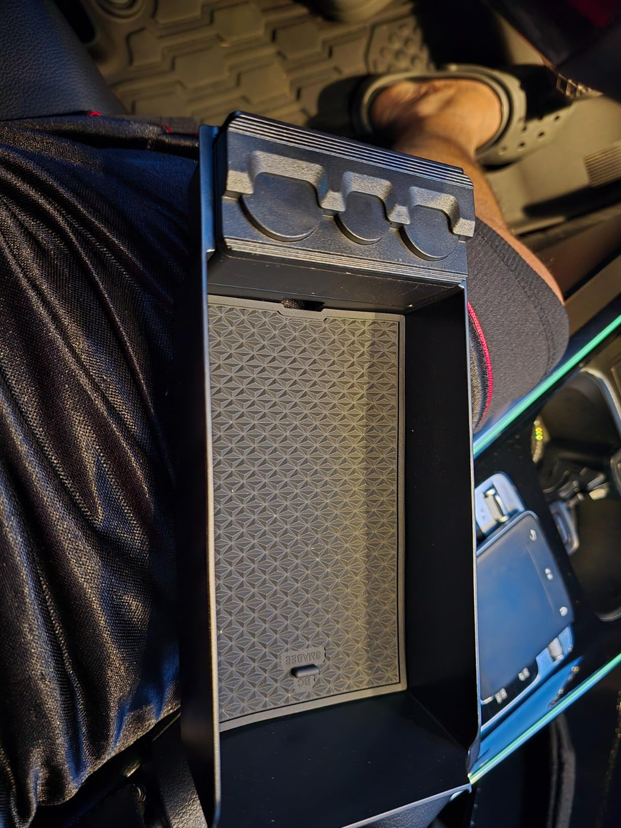 TTCR-II Center Console Organizer for Mercedes Benz A Class 2019-2025, for B Class GLB Console Organizer 2020-2025, for CLA Center Storage Tray GLA 2021-2024, for EQA EQB Middle Storage Box customer photo 2