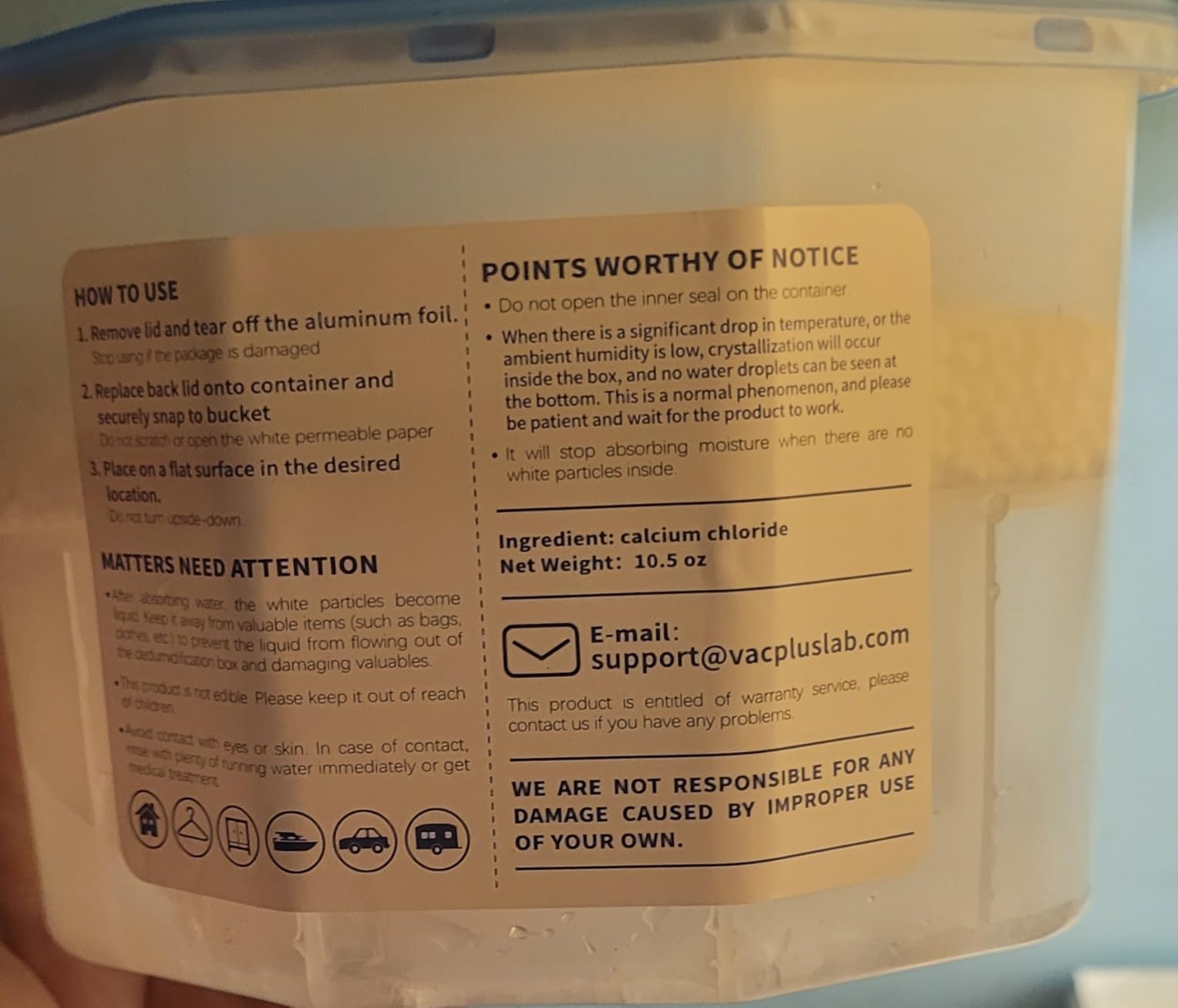 Vacplus Moisture Absorbers 6 Pack, Portable Humidity Absorber Boxes for Your Bathroom, Closet & Car, Dehumidifier with Fragrance Free, 10.5 Oz customer photo 2