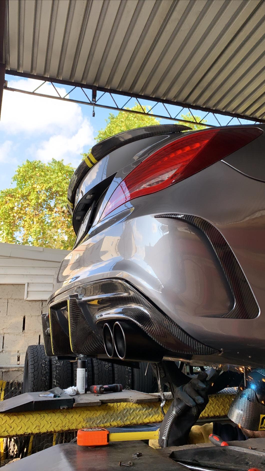 MCARCAR KIT Carbon Fiber Rear Diffuser for Mercedes Benz CLA Class W117 C117 M Sport & CLA 45 AMG C117 2013-2019 Lower Bumper Lip Spoiler Body Kit customer photo 2