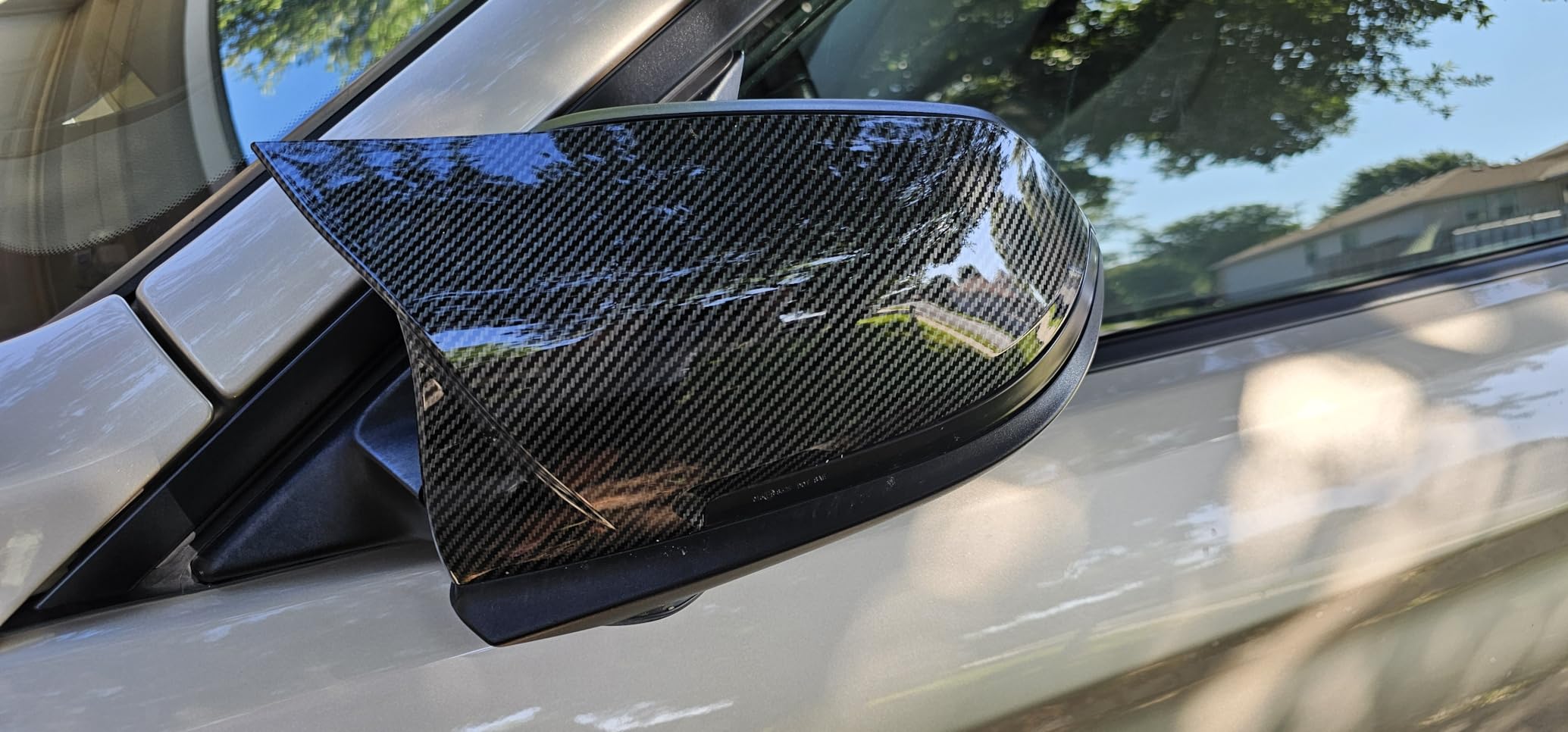 Door Rearview Mirror Cover Cap Carbon Fiber Replacement for BMW F20 F22 F30 F31 F32 F33 F36 F87 M2 X1 E84 328330i 335i 428i 435i - 2PCS customer photo 1