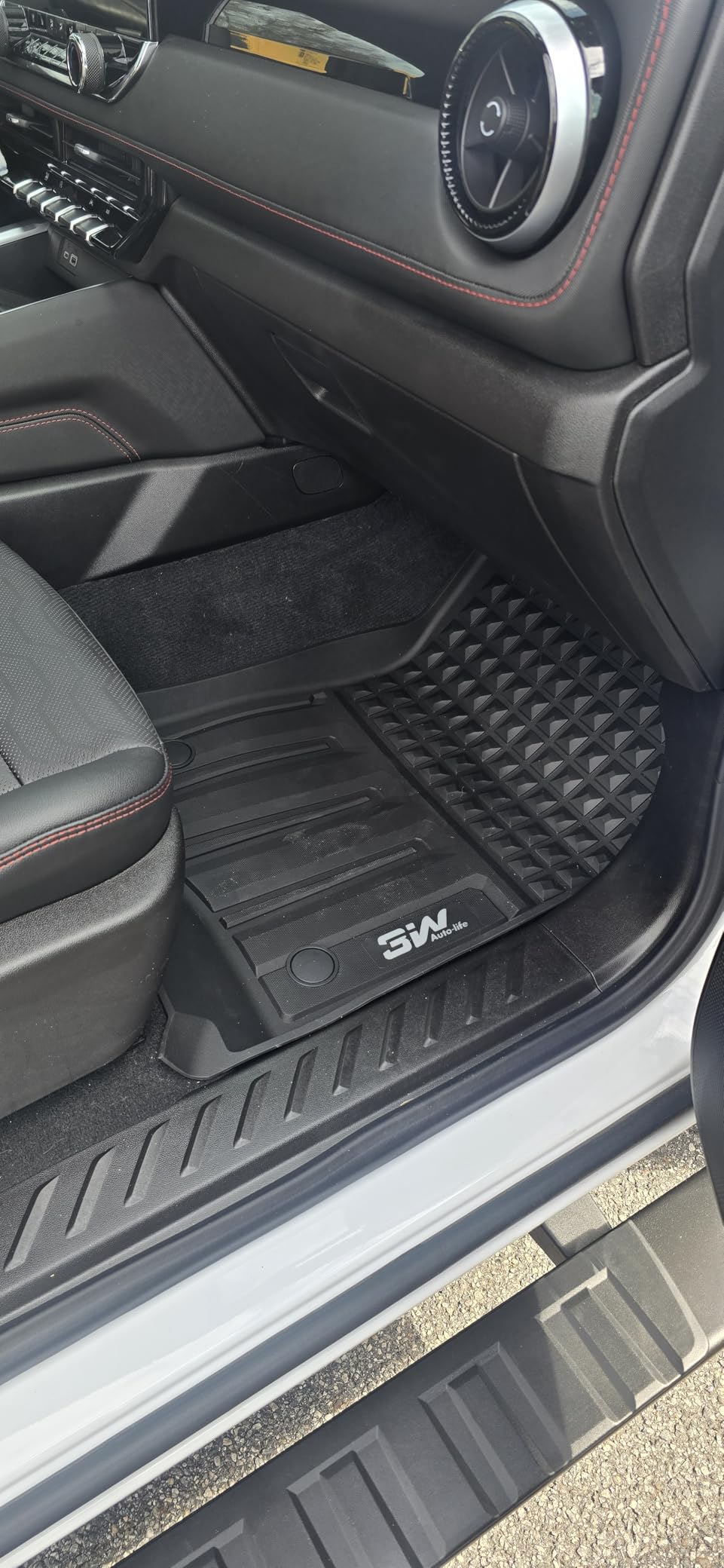 3W Floor Mats Fit for 2019-2025 2026 Chevy Silverado/GMC Sierra Denali 1500 & 2020-2025 2026 GMC Sierra 2500/3500 HD Crew Cab TPE All Weather Floor Liner, Fit For 2nd Row with Factory Carpeted Storage customer photo 1