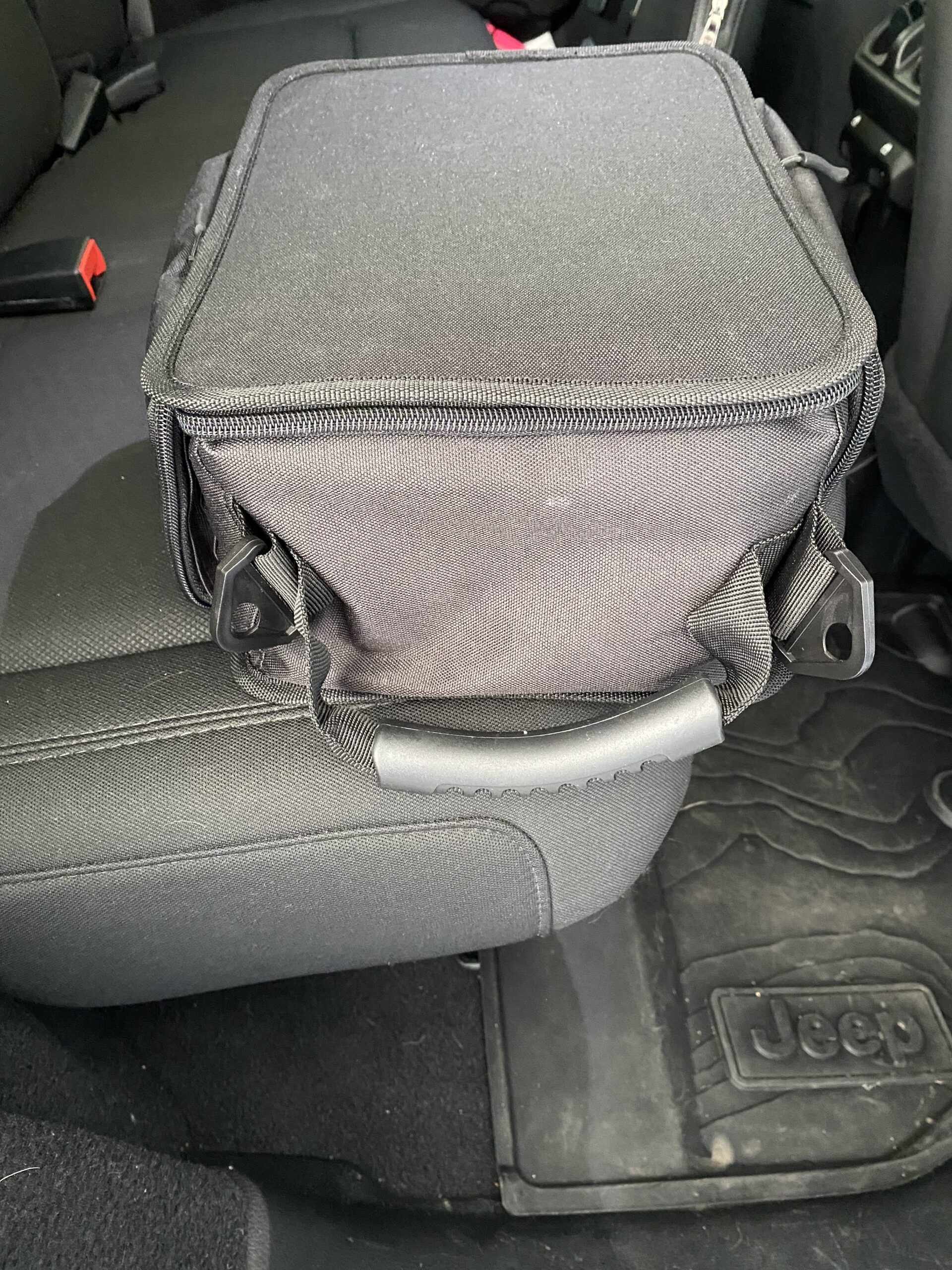 For JK JL Under Seat Storage Bag for Jeep Wrangler JK JKU JL JLU Sports Sahara Freedom Rubicon X & Unlimited 2007-2017 2018 2019 2020 2021 2022 2023 2024 2025+ Portable Backseat Tools Organizer Pocket customer photo 1