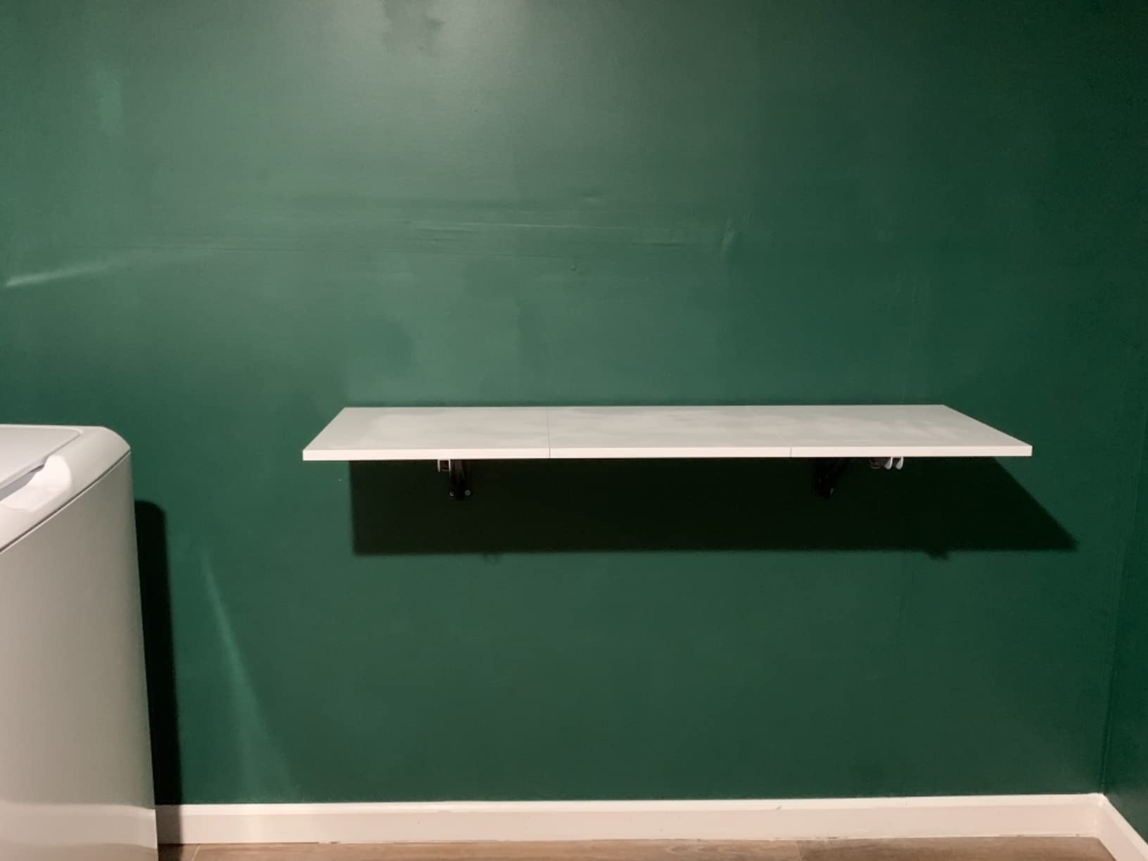 Mount-It! Heavy Duty Drop Down Table, Wall Mounted Drop Leaf Tables 45x15x7 Inches, Collapsible, Folding Workbench for Home Office, Laundry Room, Garage, Basement Bar, Study or Kitchen (Black) customer photo 2