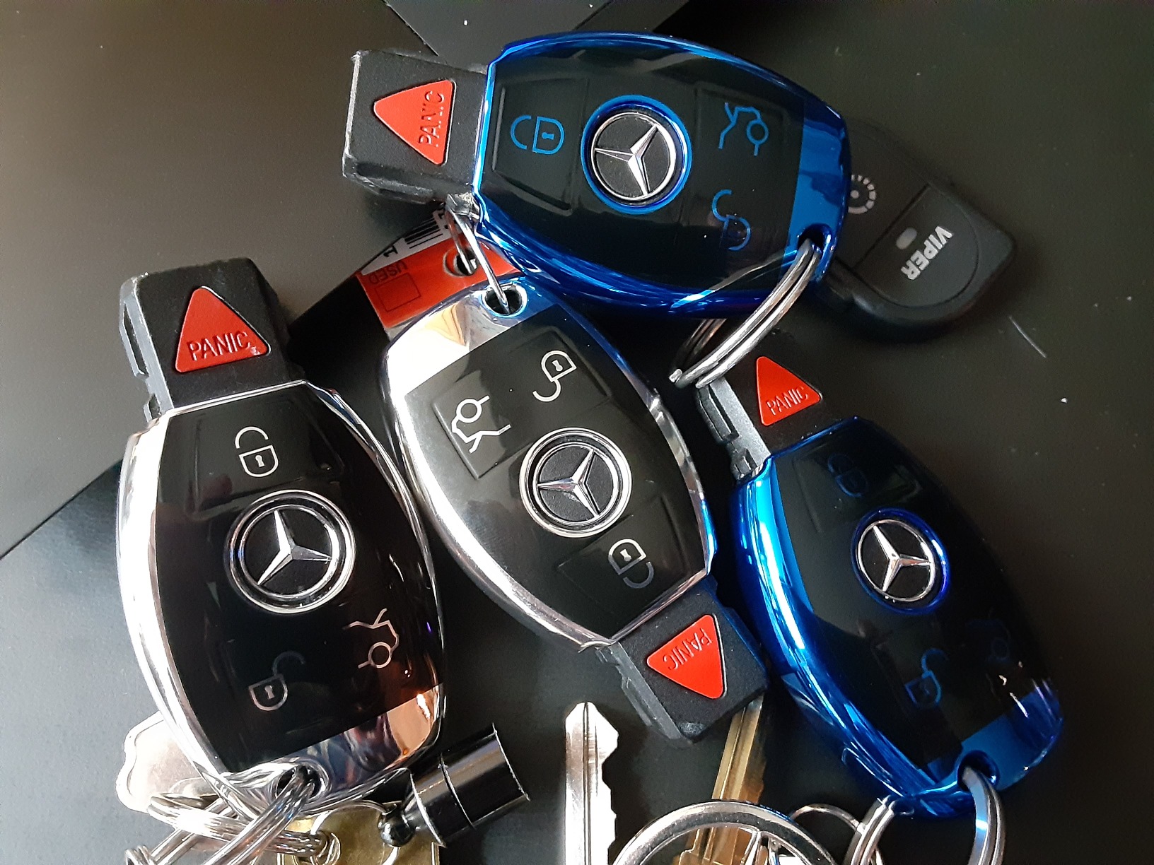 QBUC for Mercedes Benz Key Fob Cover, Key Fob Case for Mercedes Benz C E M S CLS CLK GLK GLC G Class, TPU Full Protection Key Fob Shell Compatible Keyless Smart Key Fob customer photo 2