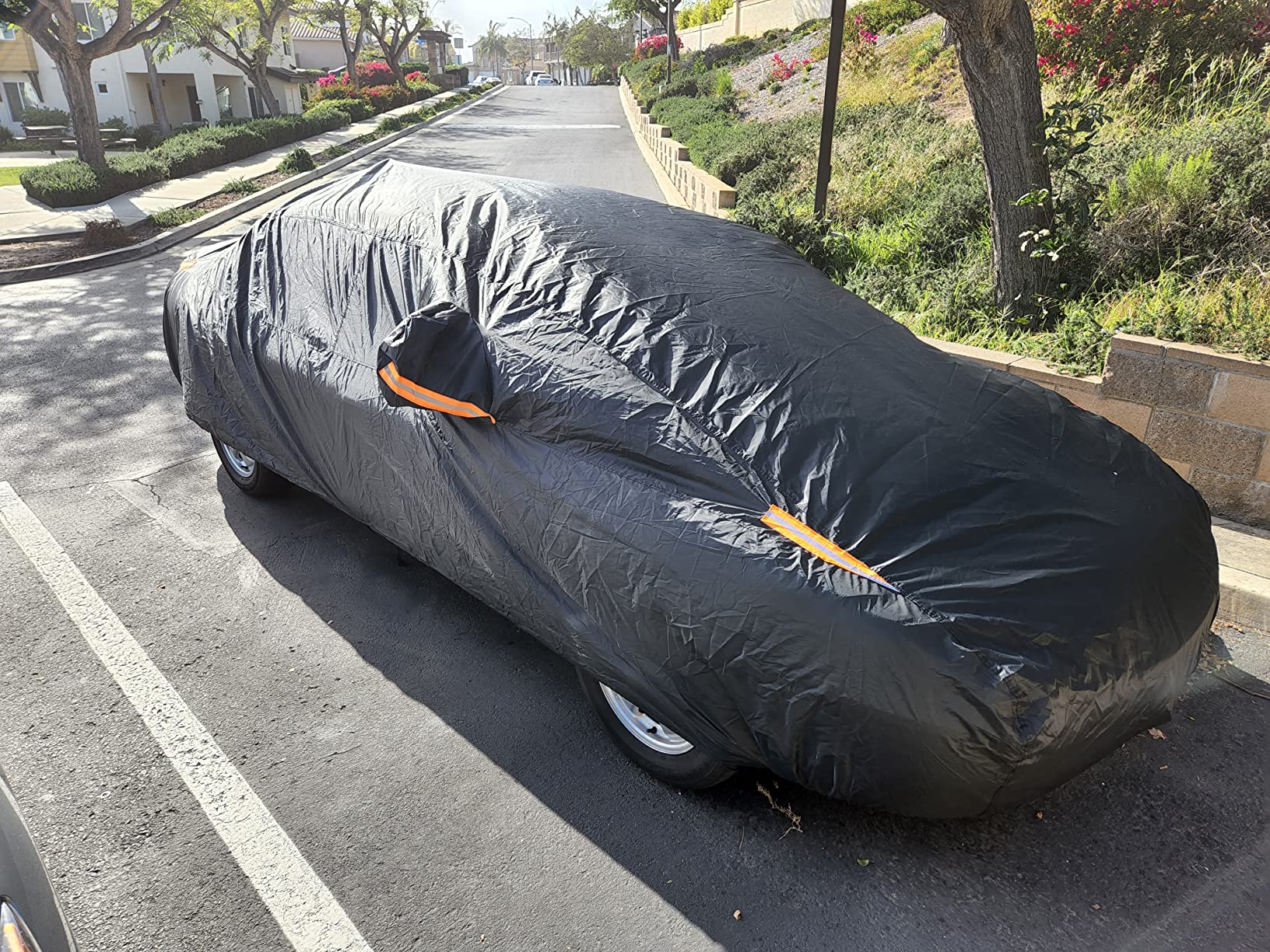 Full Car Covers for Sedan, Car Cover Waterproof All Weather Windproof Dustproof UV Protection Scratch Resistant Indoor Outdoor Univers customer photo 2