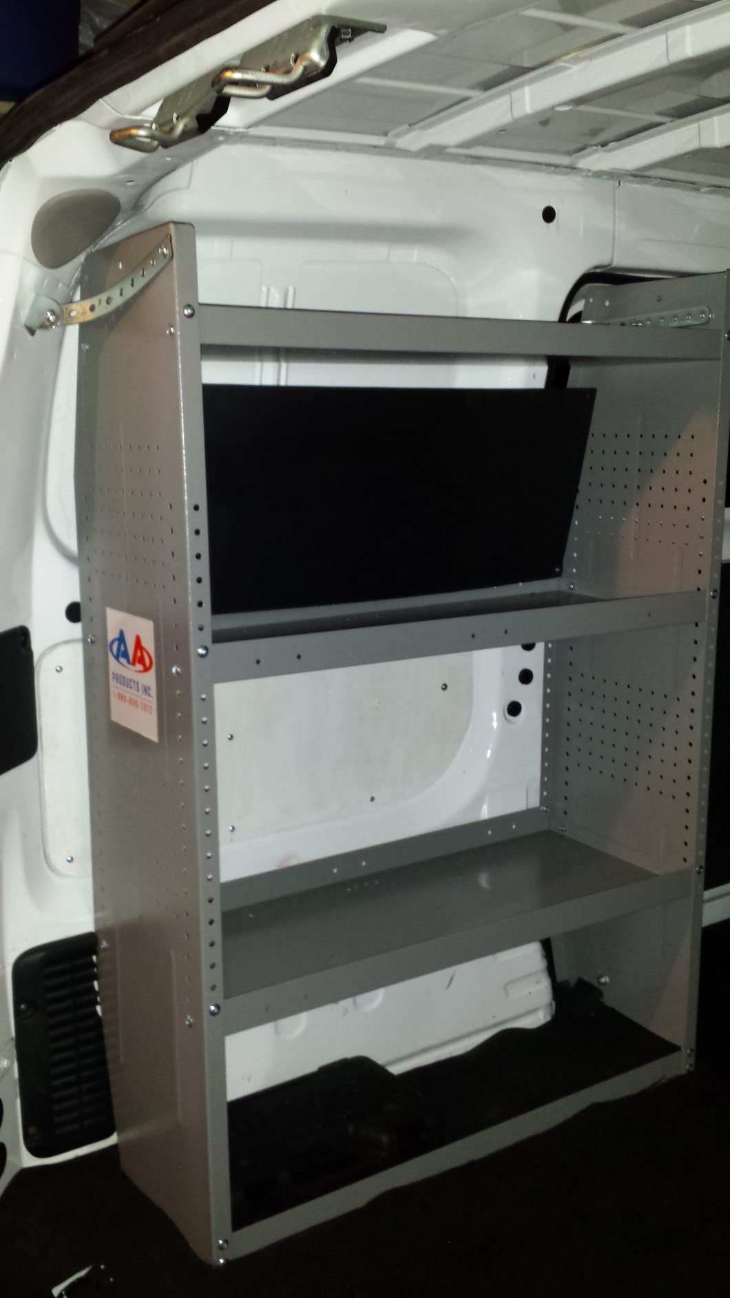 AA Products Inc. SH-4603 Steel Low/Mid/High Roof Van Shelving Storage System Fits Transit, GM, NV, Promaster and Sprinter, Contoured Shelving Unit, 32