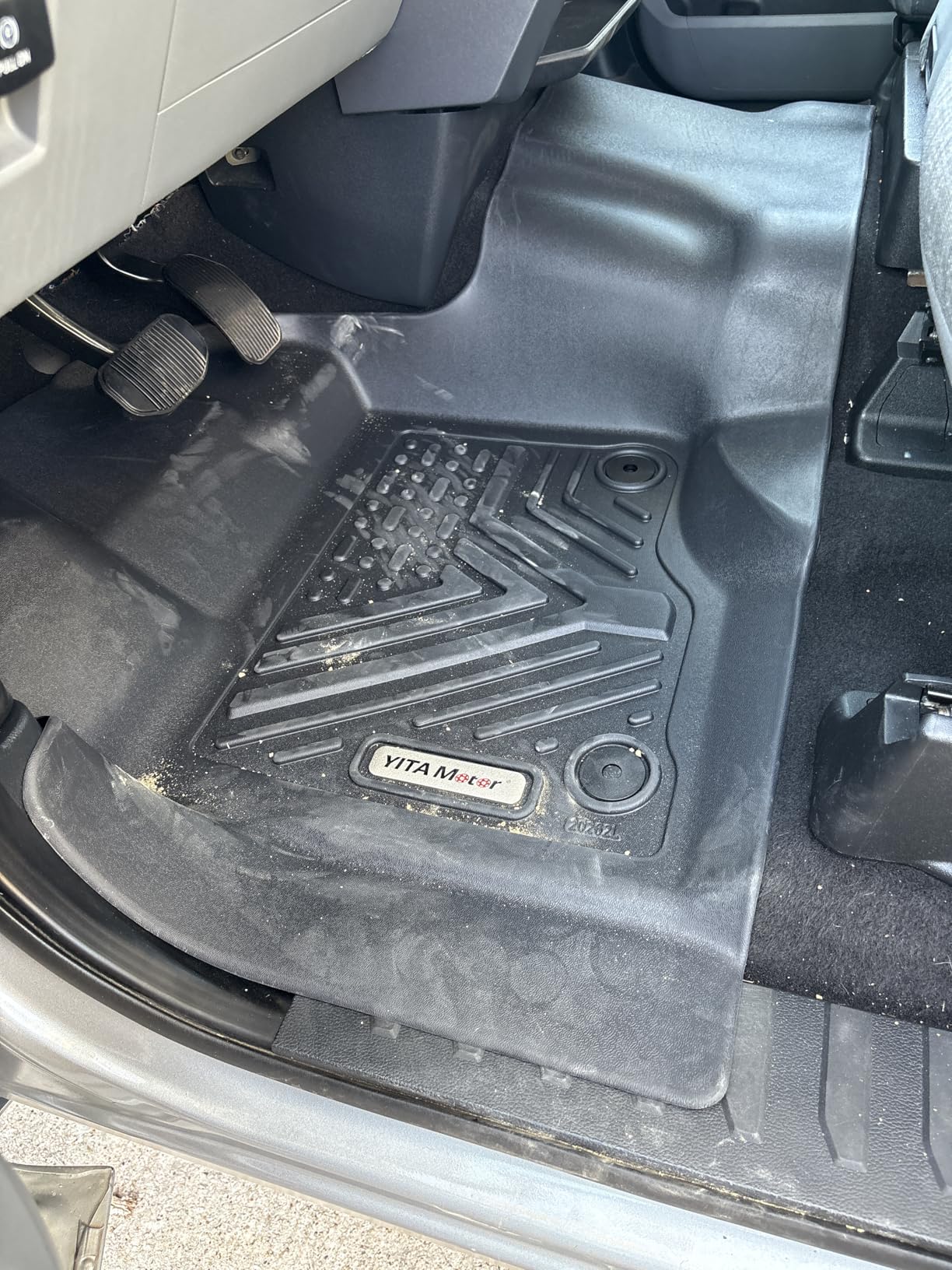 YITAMOTOR Floor Mats for 2015-2026 Ford F-150 Super Crew Cab Bench Seat, Custom Fit All Weather Anti-slip TPE Rubber Mat, Super Duty Ford F150 Accessories, F 150 Floor Liners Set, 1st & 2nd Row, Black customer photo 1