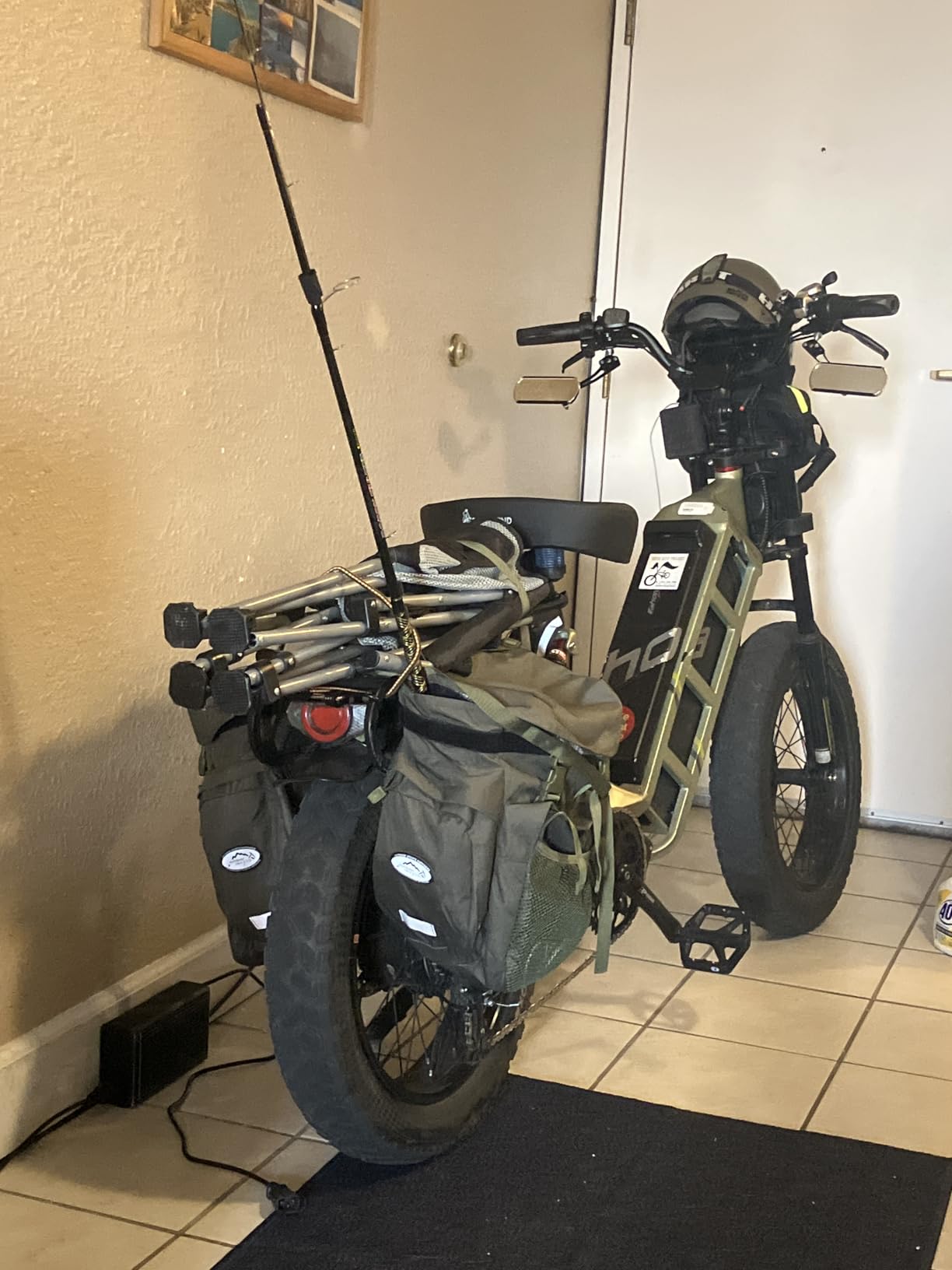 Dreamoon 50L Bike Panniers, Waterproof Bicycle Commuting Bag Saddle Bags with Rain Cover, Bike Rear Seat Bag Carrier with Reflective Trim, Cycling Organizer for Width Less Than 6.3 inches Rack (Green) customer photo 1