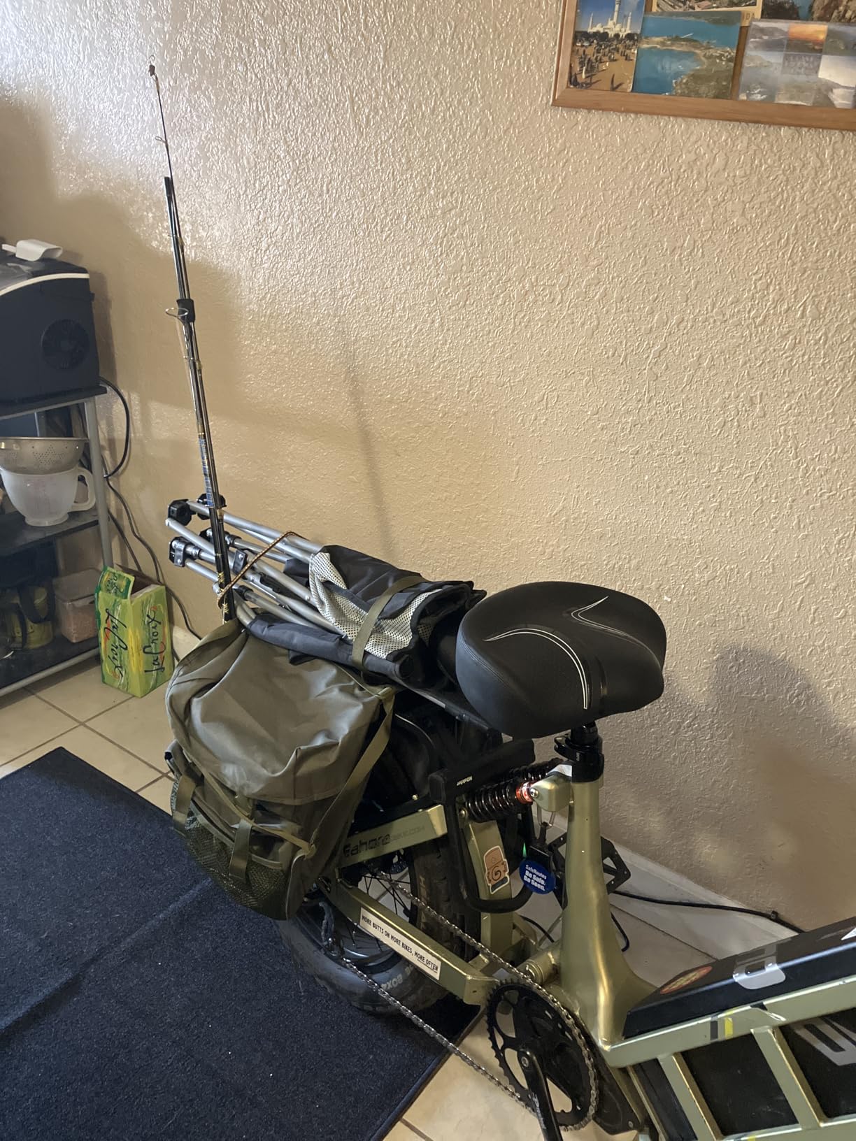 Dreamoon 50L Bike Panniers, Waterproof Bicycle Commuting Bag Saddle Bags with Rain Cover, Bike Rear Seat Bag Carrier with Reflective Trim, Cycling Organizer for Width Less Than 6.3 inches Rack (Green) customer photo 2