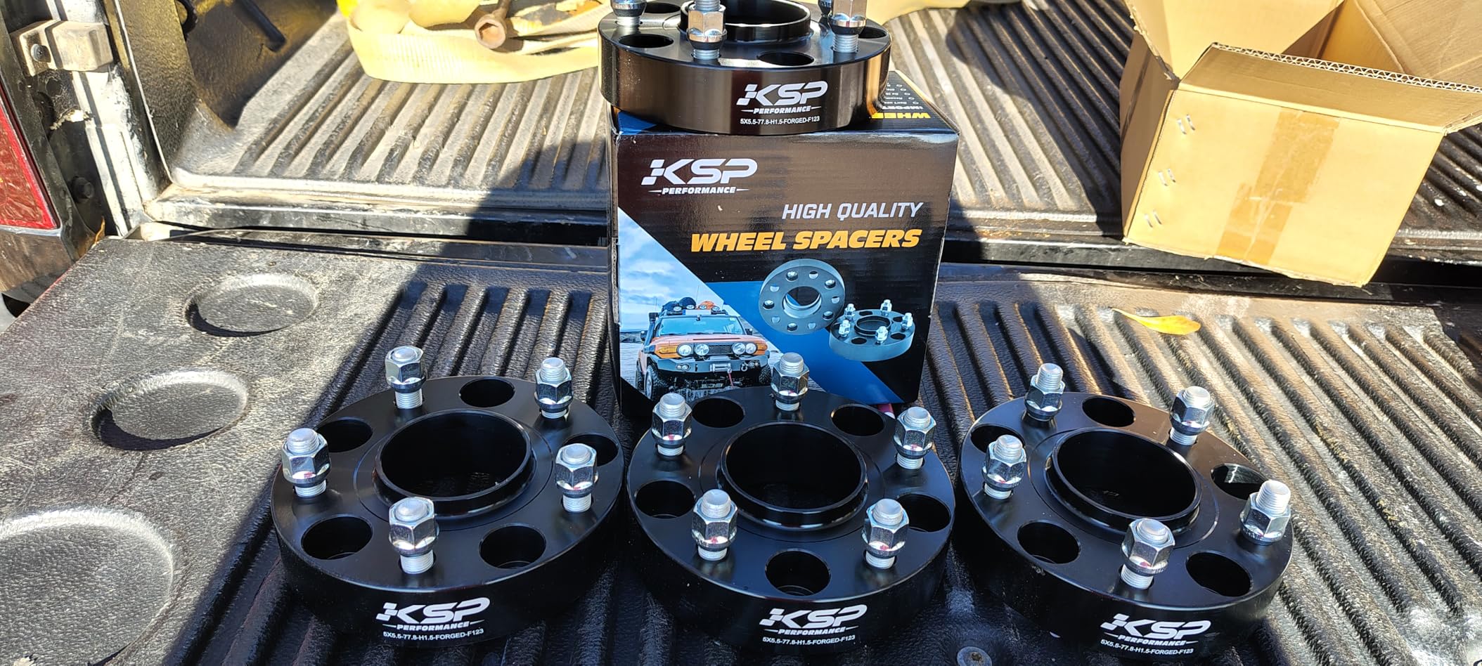 KSP 1.5in Wheel Spacers for Ram 1500 2019-2026, 38mm 6x5.5 Hubcentric Tire Spacer with 77.8mm Hub Bore M14x1.5 Lug Studs Fit Jeep Grand Wagoneer 2021-2026, 4pcs 6x139.7 Forged Spacer for 6 Lug Truck customer photo 1