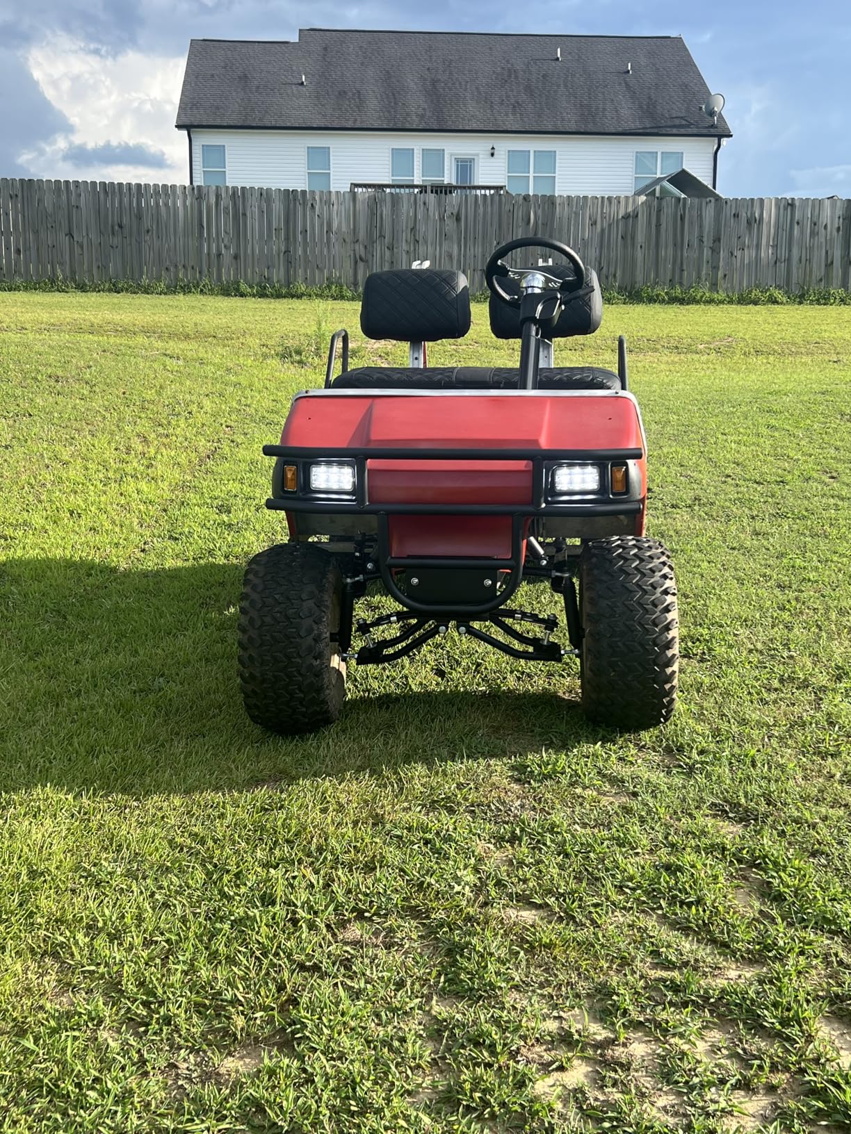 ECOTRIC Front Brush Guard Bumper Compatible with 1981-Up Club Car DS customer photo 1
