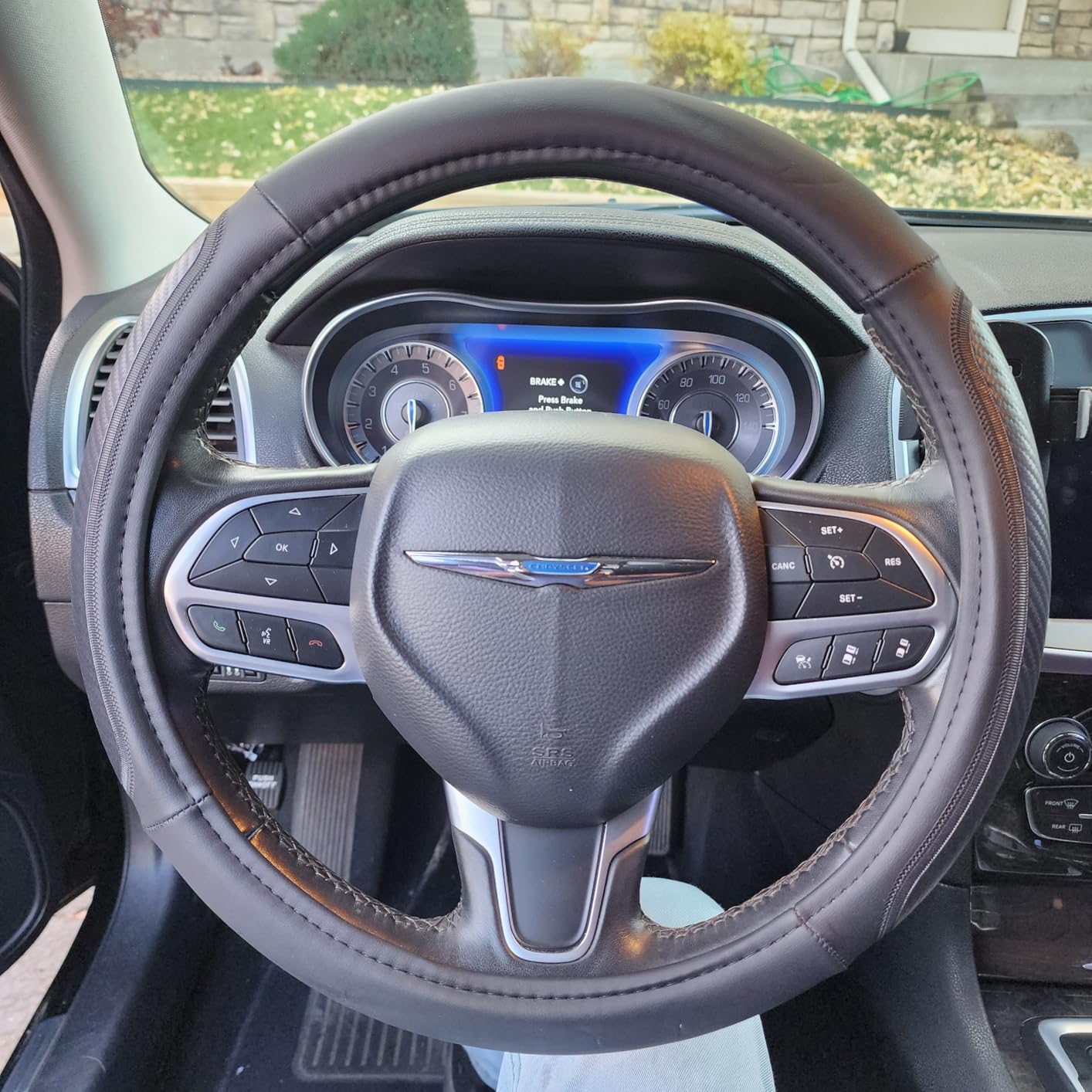 Magnelex Microfiber Leather Steering Wheel Cover - Black. Heat Resistant Anti-Slip Car Wheel Wrap - Compatible with Most Makes and Models of Cars and Trucks with 14.5 to 15 Inch Steering Wheels customer photo 1