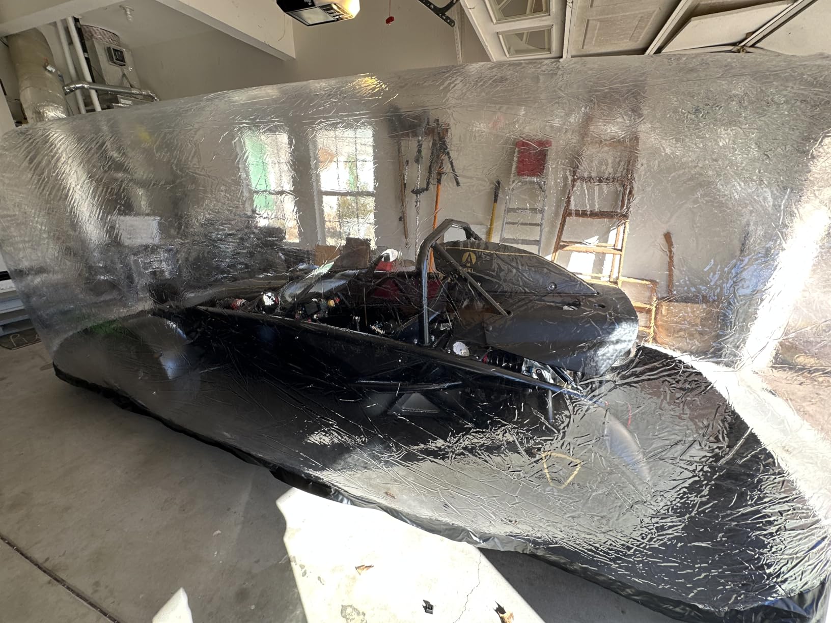 IN THE GARAGE Inflatable Car Shield - Black Indoor Car Cover, Bubble Storage Capsule - 16' / 4.9m customer photo 2