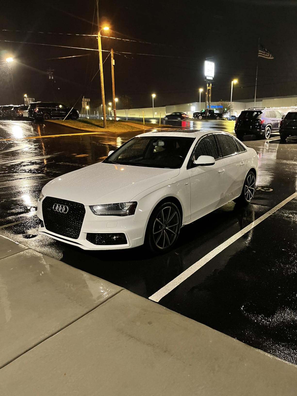 642167819585 Compatible With 2013-2016 Audi A4 / S4 B8.5 RS Honeycomb Mesh Front Hood Bumper Grille - Glossy Black customer photo 1