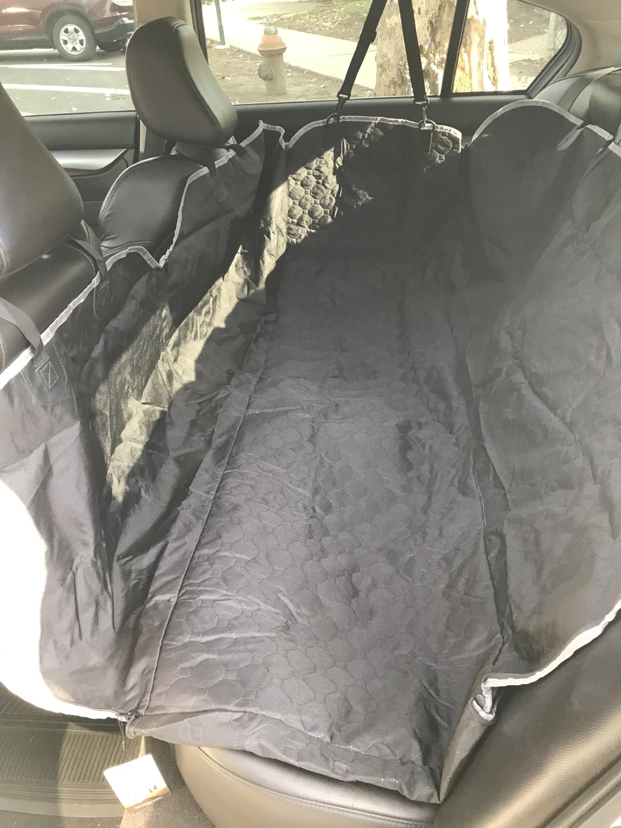 Mancro Dog Car Seat Cover for Back Seat, 2026 Upgraded 600D Heavy Duty Waterproof & Scratch-Resistant Dog Hammock for Car, Back Seat Pet Cover for Dogs with Sedan, Trucks and SUVs, Standard, Black customer photo 1