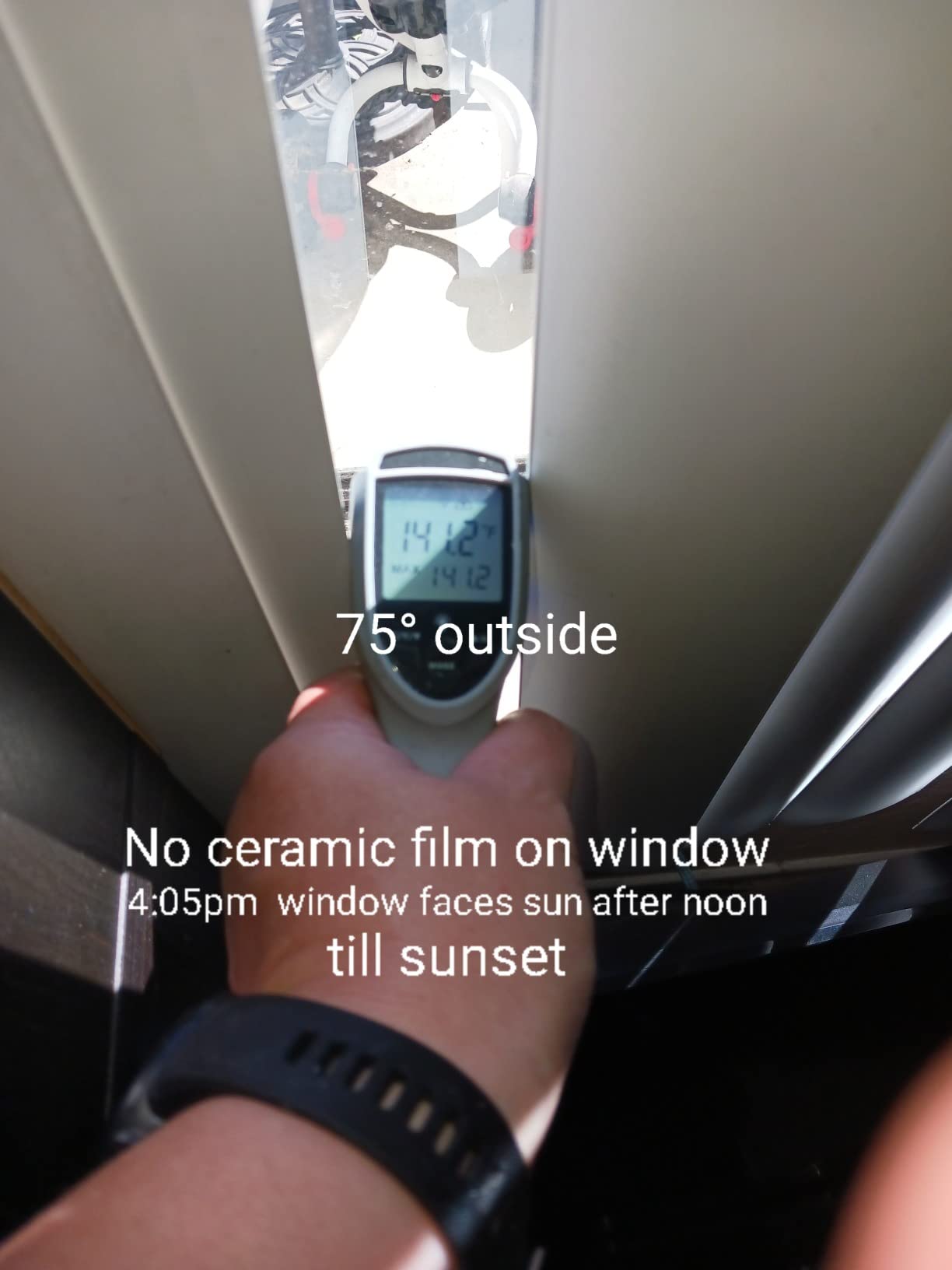 SW 80% VLT Nano Ceramic Car Front Window Film, 99% Anti UV Heat Insulation Sun Blocking Solar Window Tint, Transparent Blue, 20Inch X 10Feet customer photo 2