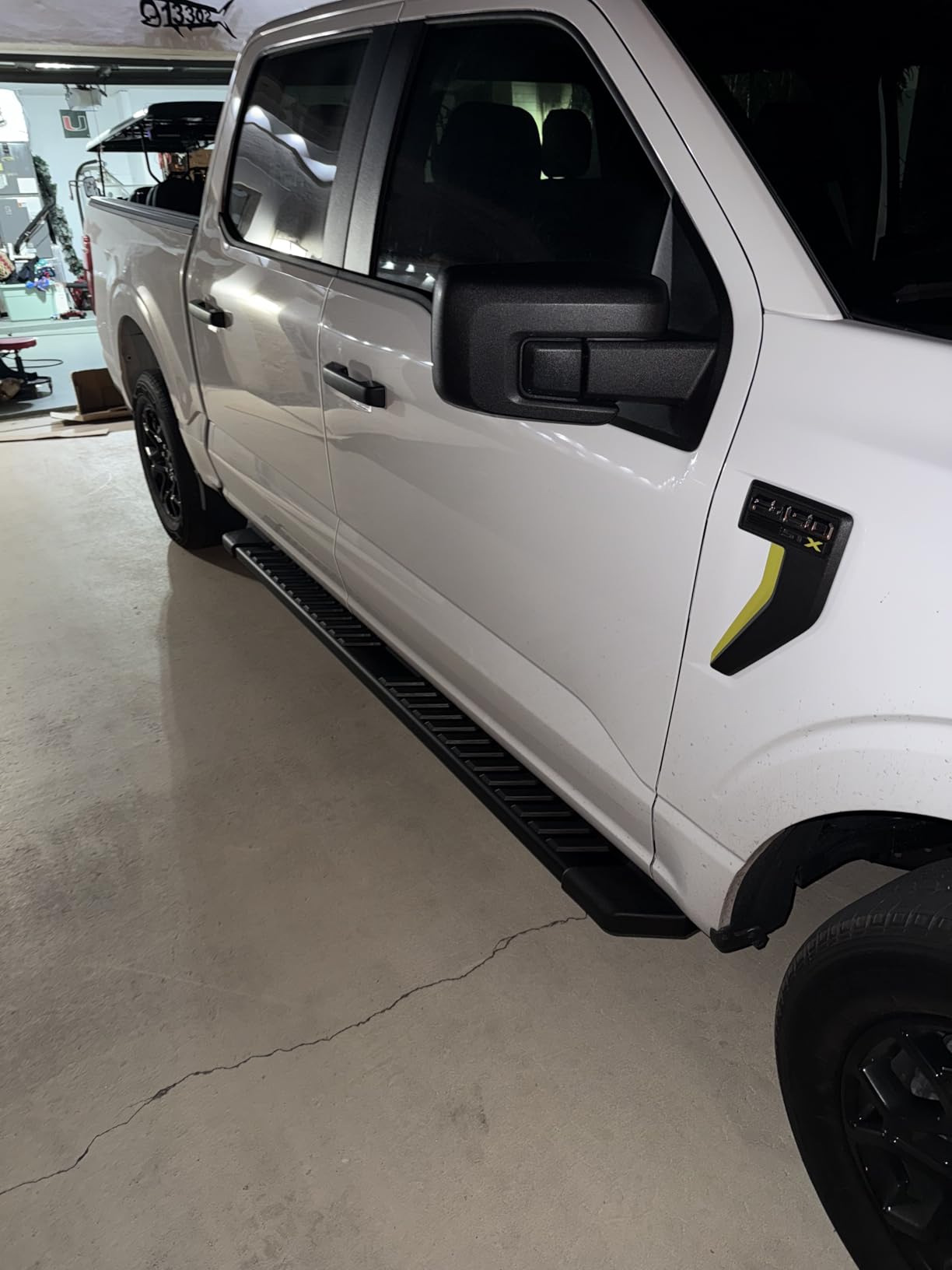 COMNOVA Pair Running Boards Compatible with 2015-2026 Ford F150 Crew Cab with 4 Full Size Doors, Truck Side Steps, Width 6 Inches, V Style Step Boards, Stainless Steel Nerf Bars, Step Bars. customer photo 1