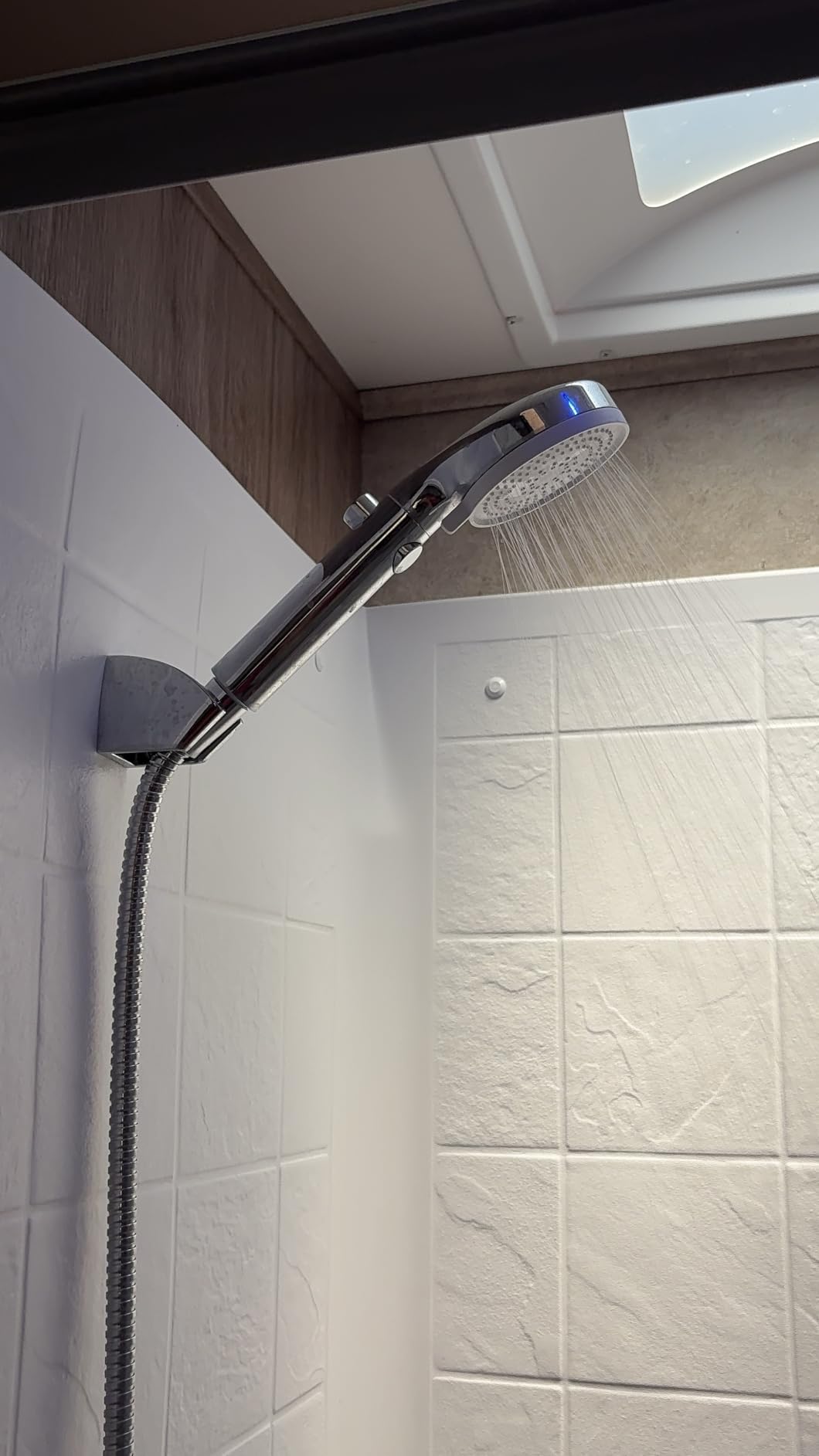 RV Shower Head with Hose, High Pressure Shower Head with Handheld On Off Switch, Travel Trailer, Motorhome and Boat and Camper Must Have RV Accessories Replacement Part, Chrome and White customer photo 1