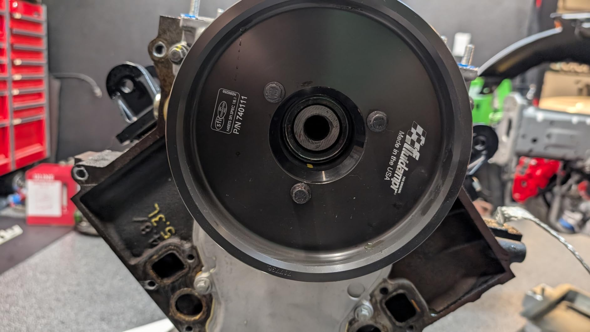 Thorstone 46pcs Harmonic Balancer Puller Set, Steering Wheel Flywheel Crankshaft Pulley Puller, Blue customer photo 1