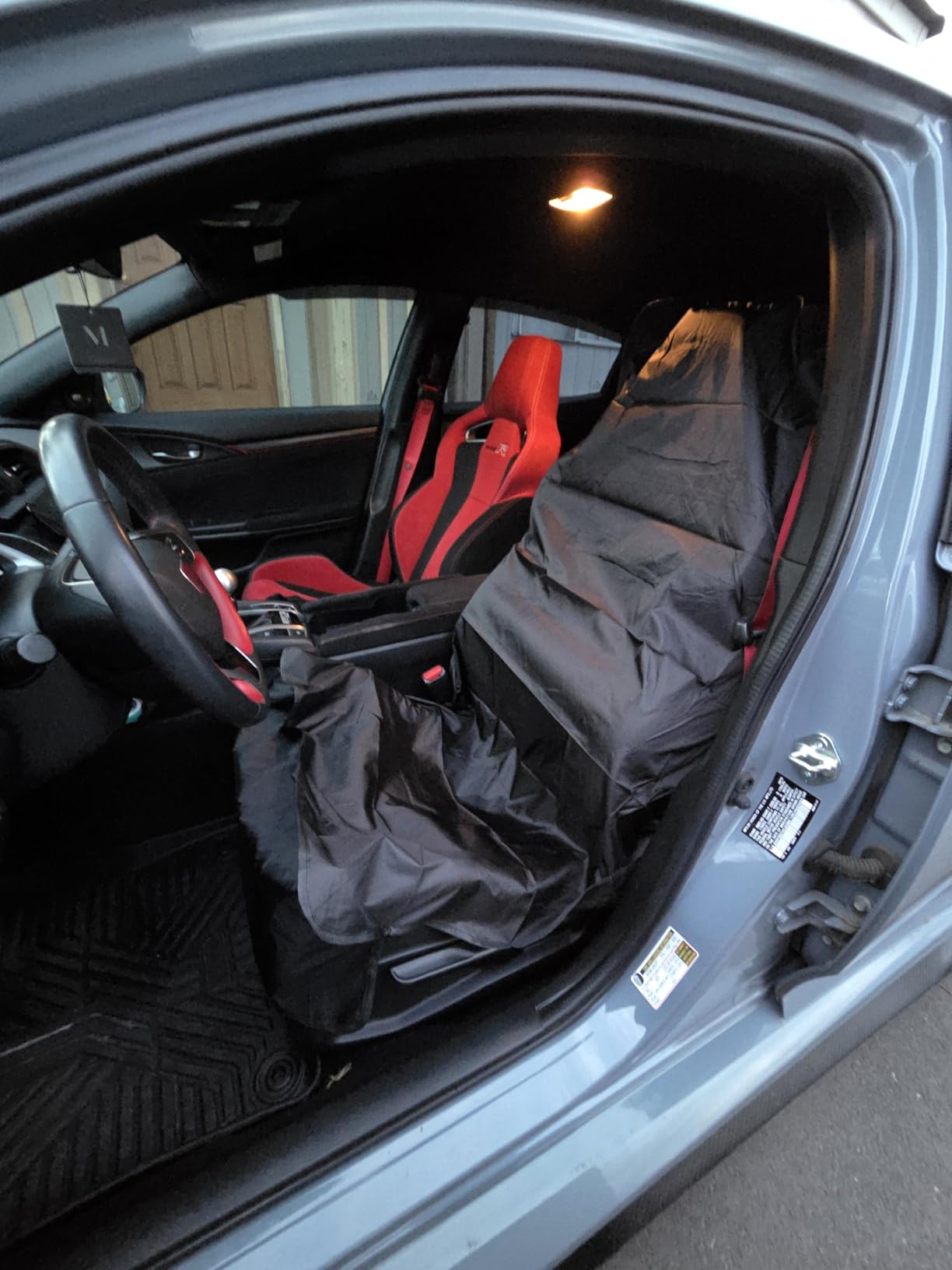 Magca Car Seat Cover Protector, Waterproof, Front Seat Cover for Universal Car Seat, Black, Pack of 1 customer photo 1