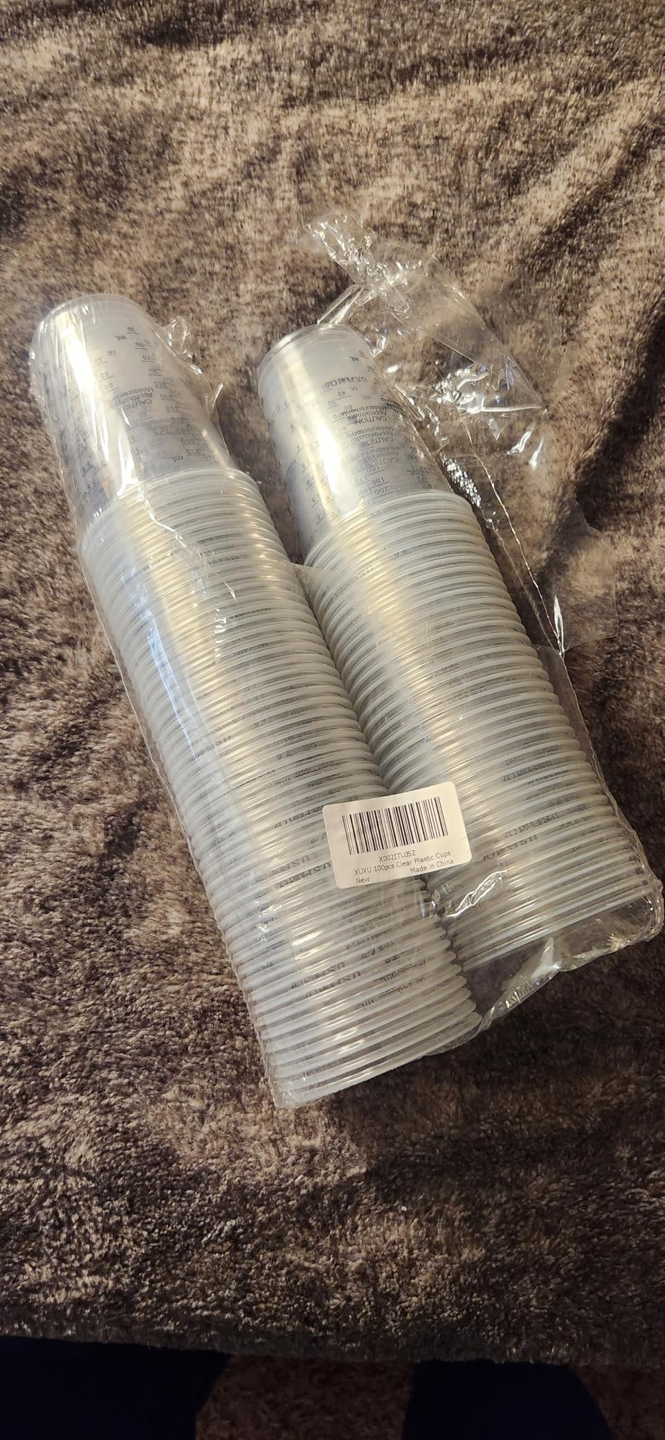 XUXU 100pcs 8oz Graduated Clear Plastic Measuring Cups with 100pcs Wooden Stirring Sticks for Mixing Paint, Pigments, Epoxy Resins, Resins customer photo 1