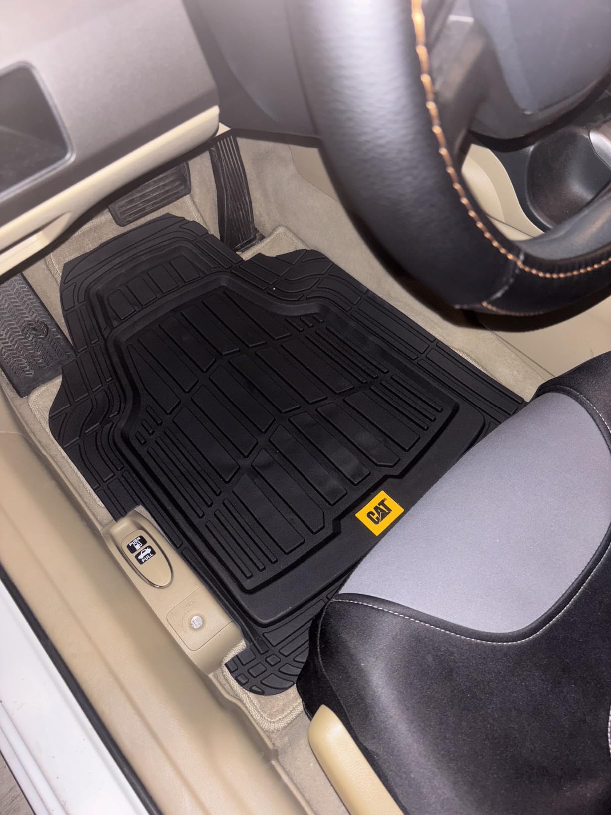 CAT ToughRide Heavy-Duty 4 Piece Black Floor Mats for Cars - Trim to Fit All-Weather Rubber Car Mats Full Set - Truck Mats & Cars Floor Mats - Interior Accessories for SUVs & Car Rug Protection customer photo 1
