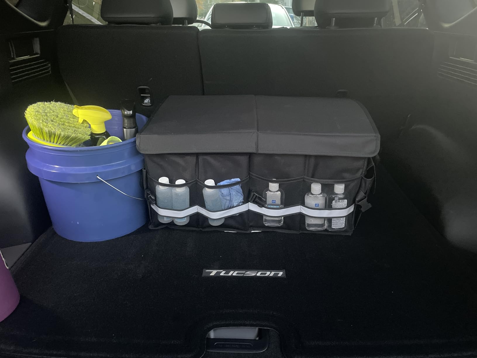 K KNODEL Car Trunk Organizer with Lid, Collapsible Car Trunk Storage Organizer, Car Organizer and Storage for SUV, Truck, Sedan (Medium, Black) customer photo 1