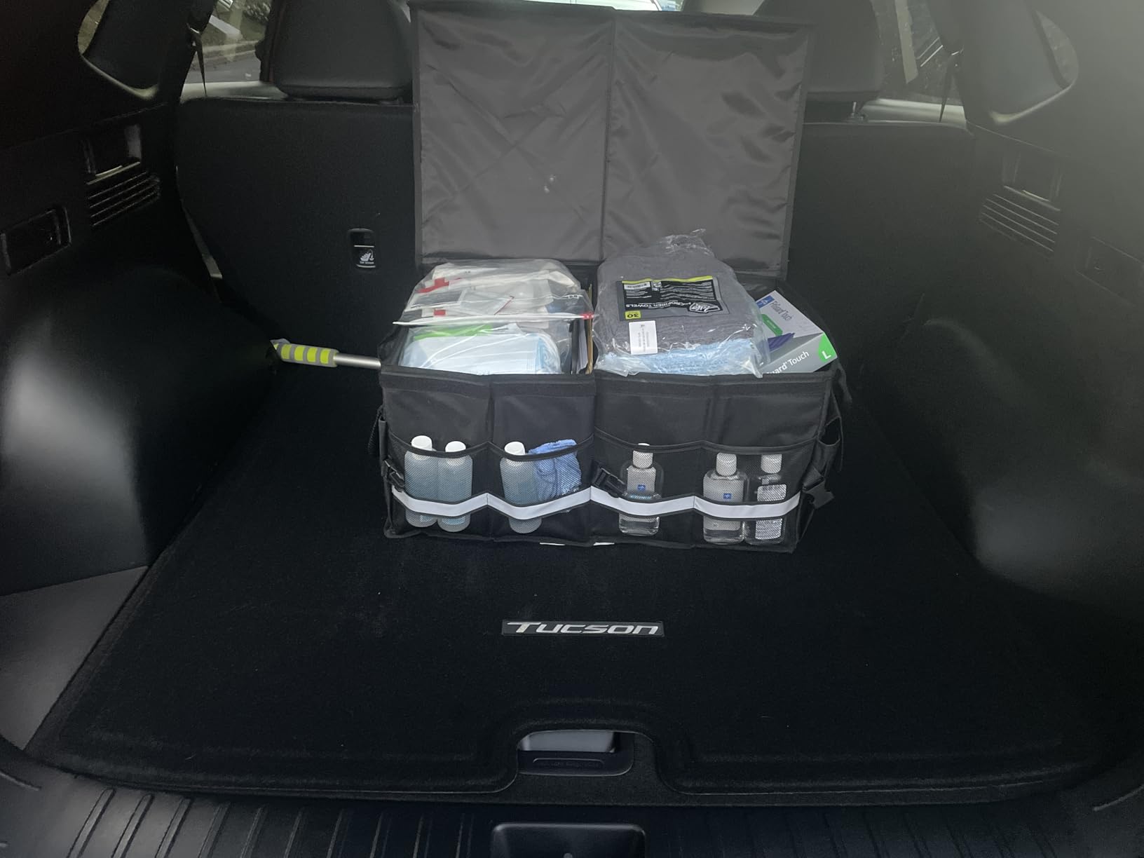 K KNODEL Car Trunk Organizer with Lid, Collapsible Car Trunk Storage Organizer, Car Organizer and Storage for SUV, Truck, Sedan (Medium, Black) customer photo 2