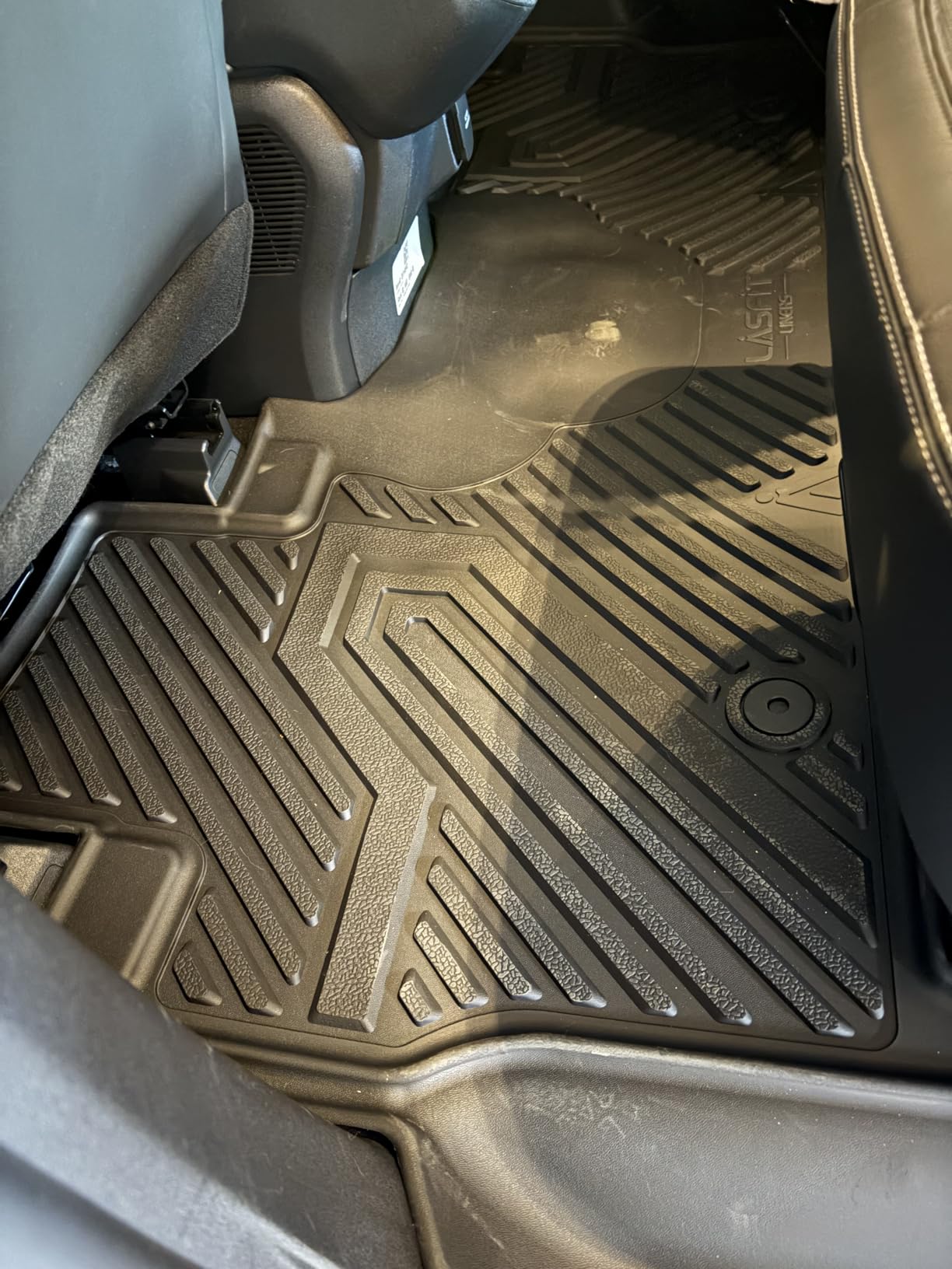 LASFIT Floor Mats for Ford F-150 2015-2026 | F150 Lightning 2022-2025 SuperCrew (Rear w/o Fold Flat Storage) Carpet Floor All Weather Protector TPE Truck Liners- 1st & 2nd Row, 3pcs Black customer photo 1