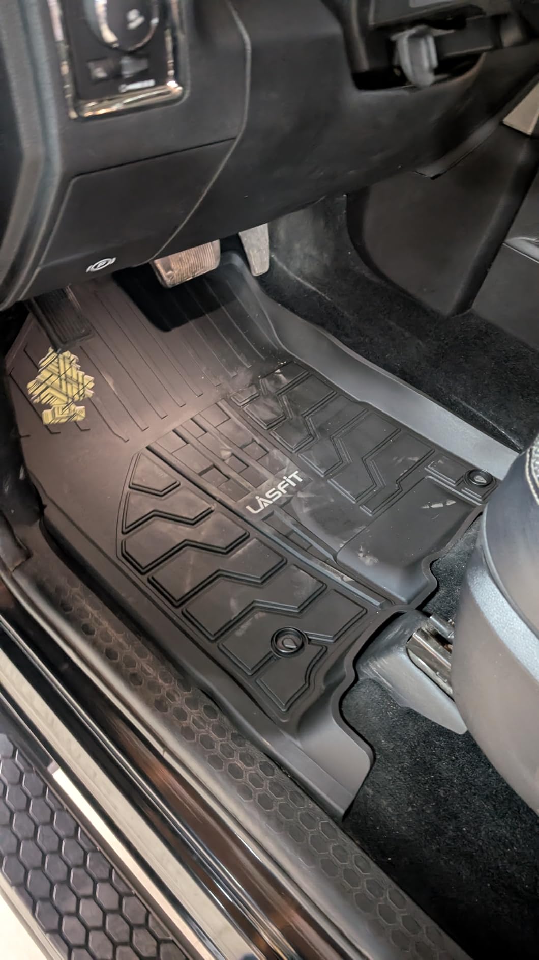 LASFIT Floor Mats 2013-2018 for Dodge Ram 1500/2500/3500 Crew Cab, 2019-2024 for Dodge Ram 1500 Classic Crew Cab 4 Full Size Doors All Weather TPE Custom Fit Car Mats Floor Liners 1st & 2nd Row, Black customer photo 2