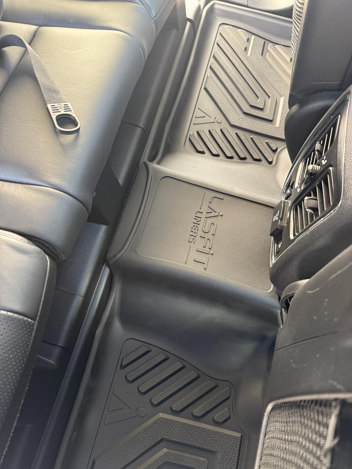 LASFIT Floor Mats for Ram 1500 Crew Cab 2019-2024 Without Rear Under-Seat Factory Storage 4 Full Size Doors Bucket Seat (NOT for Classic Model), All Weather TPE Custom Fit 1st & 2nd Row, Black customer photo 2