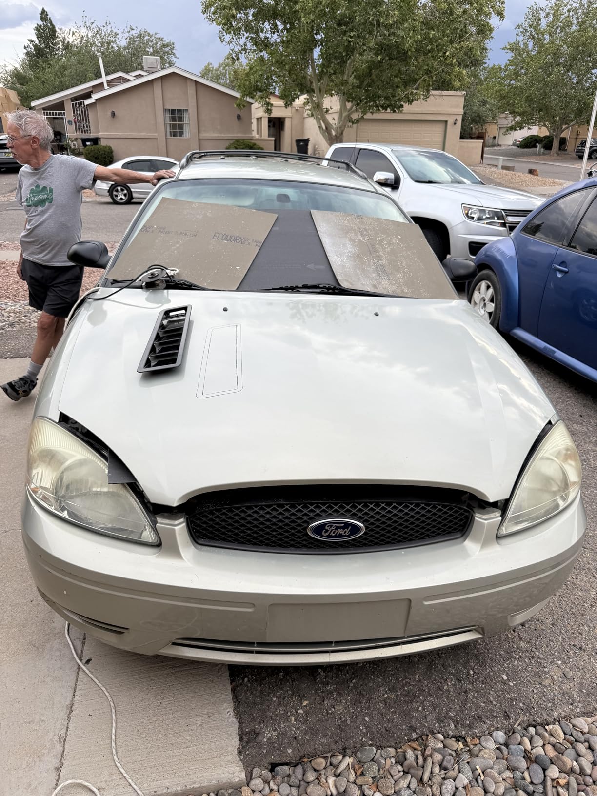 Auto Hoods Vents Bonnet Cover Hood Scoop For Cars Louvers Vent Cover HTRACING (Carbon Fiber) customer photo 1