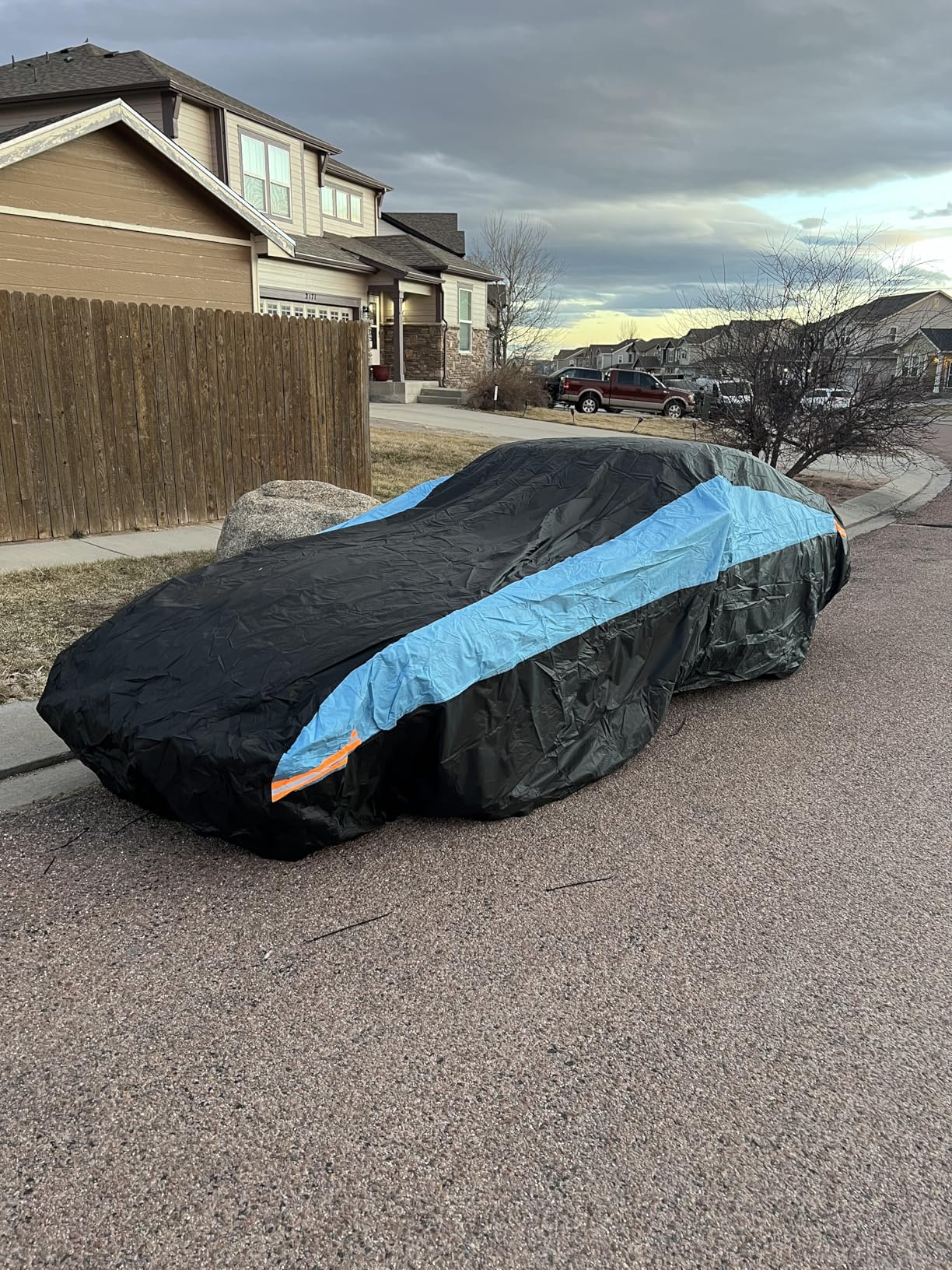 MORNYRAY Waterproof Car Cover All Weather Snowproof UV Protection Windproof Outdoor Full car Cover, Universal Fit for Sedan (Fit Sedan Length 186-193 inch) customer photo 1