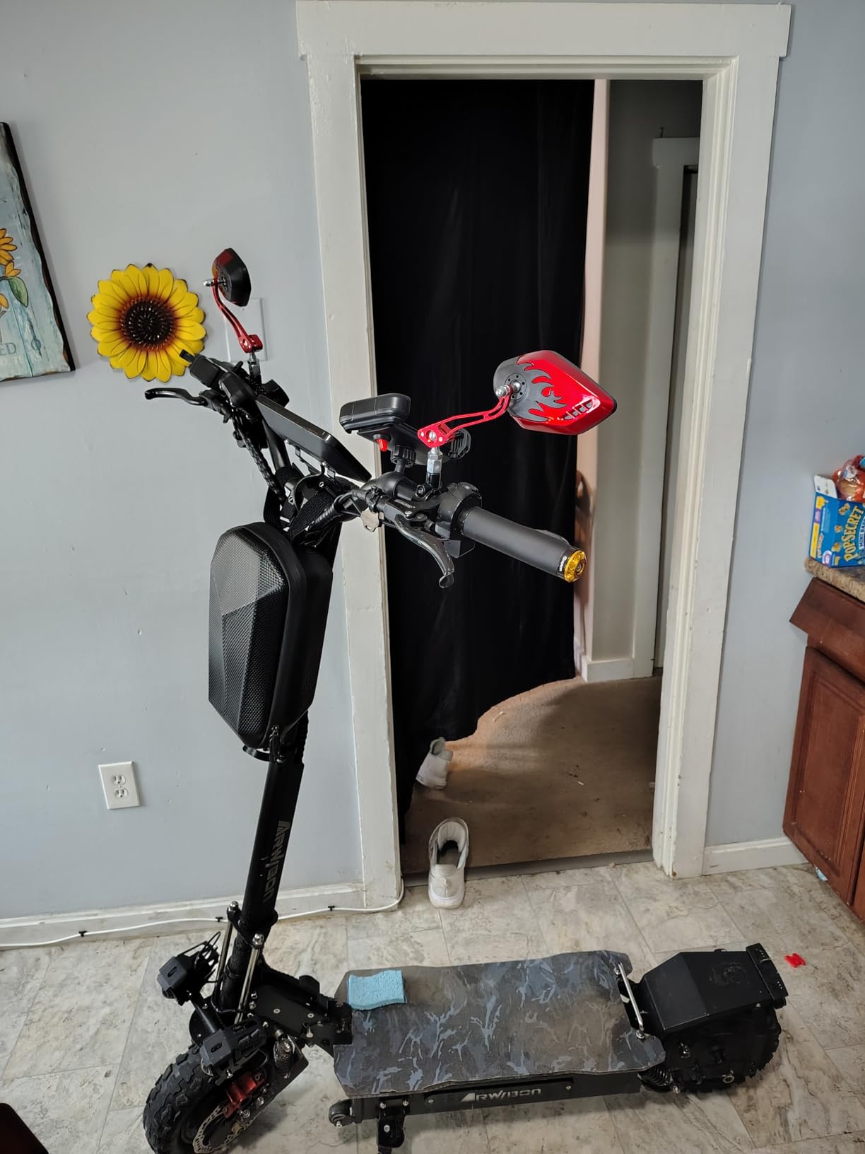 4L Bag Scooter Storage Bag, e-bike Bike Handlebar Bag, Front Hanging Bag for Xiaomi Mijia M365/M365 Pro/Segway ES1/ES2/ES3/Ninebot, for Carrying Charger Tools Repair Large Capacity EVA Hard Shell customer photo 1