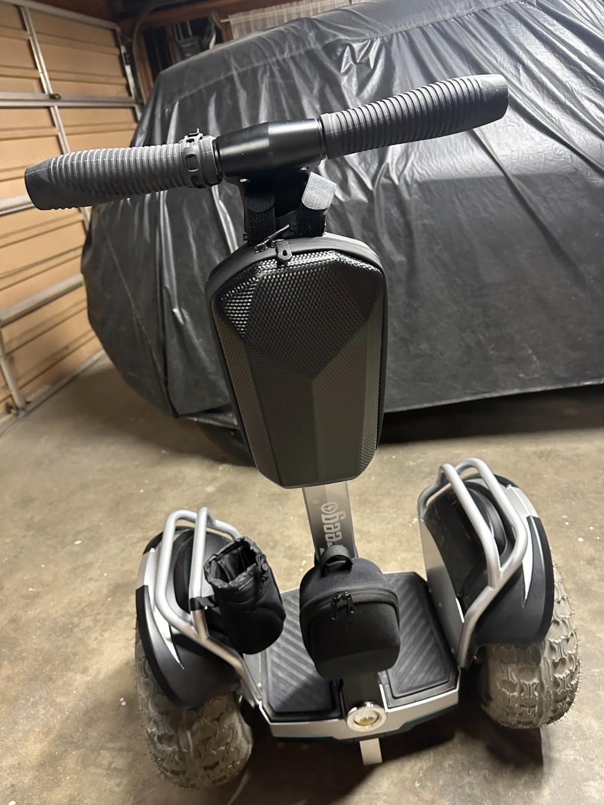 4L Bag Scooter Storage Bag, e-bike Bike Handlebar Bag, Front Hanging Bag for Xiaomi Mijia M365/M365 Pro/Segway ES1/ES2/ES3/Ninebot, for Carrying Charger Tools Repair Large Capacity EVA Hard Shell customer photo 2