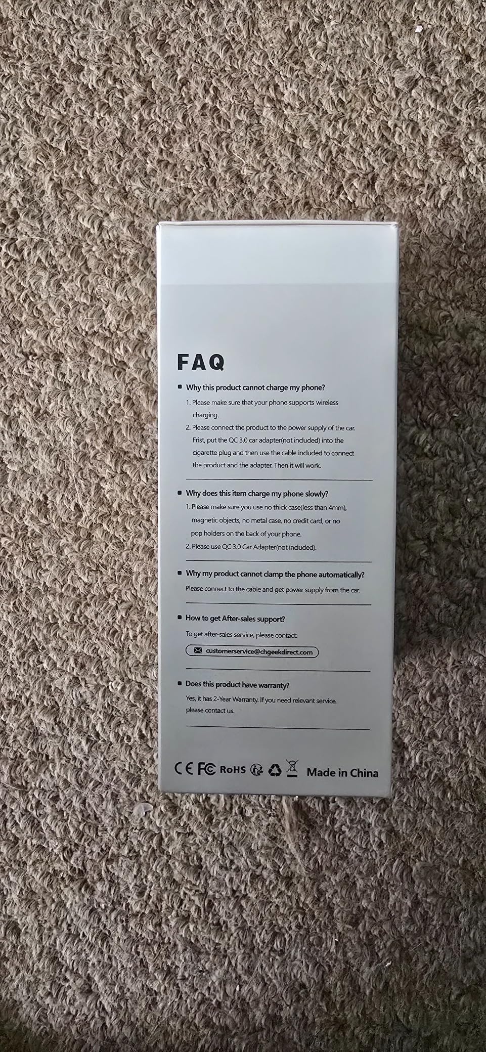 CHGeek Wireless Car Charger, 15W Fast Charging Auto Clamping Phone Holders for Your Car Phone Mount for Car fit for iPhone 17 16 15 14 13 12 Pro Max 11 XR XS, Samsung Galaxy S25 Ultra S24 S23, Black customer photo 1