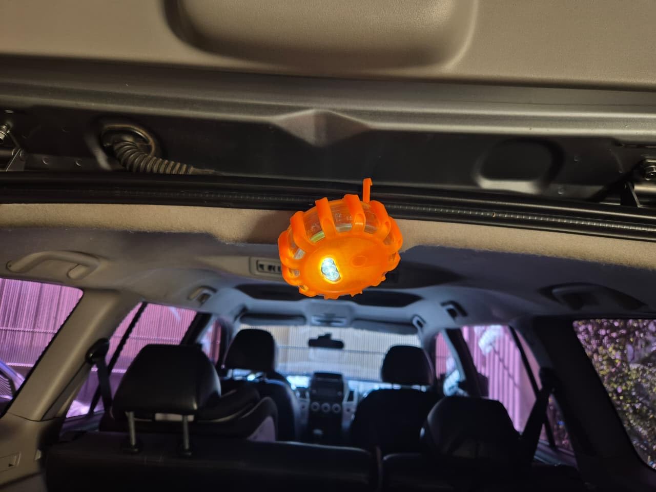 USB Rechargeable LED Road Flares Emergency Lights-Roadside Warning Car Safety Beacon Flashing Disc Flare Kit with Magnetic Base for Vehicles & Boat | 3 Beacon Disc Pack customer photo 2