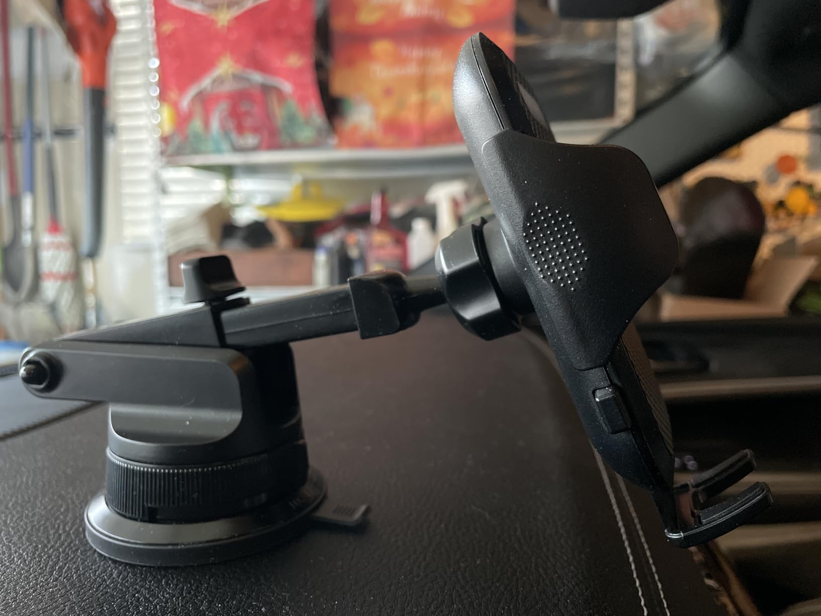 [True Military-Grade] Car Phone Holder VANMASS [Upgraded Strongest Suction&Clip] Cell Phone Mount for Dashboard Windshield Vent Kit, Truck Cradle Stand for iPhone 17 Pro Max 16 15 14 Android, Ink Black customer photo 1
