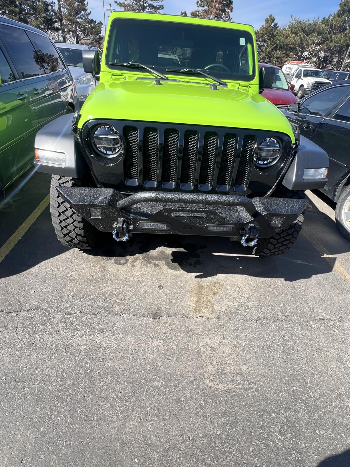 Hooke Road Sturdy Front Bumper for Jeep Gladiator JT (2020-2026) & Wrangler JK JL (2007-2026), Offroad Steel Bumper with Bright Lights D-rings and Built-in Winch Plate customer photo 1