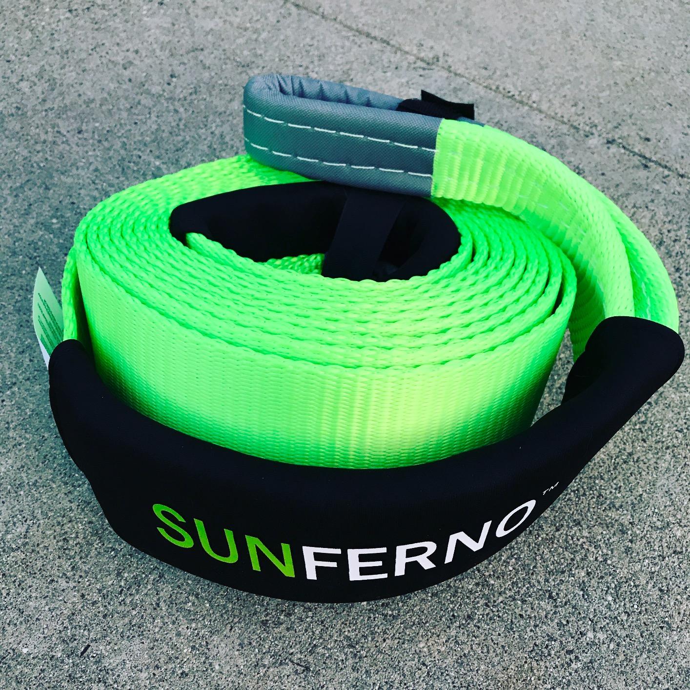 Sunferno Tree Saver Winch Strap 35,000 lbs Certified | Confidently Rig Your Winch Line | 3 inch x 8 Foot | Heavy Duty Emergency Off-Road Towing and Recovery Rope Winching Accessory for 4x4 and Truck customer photo 1