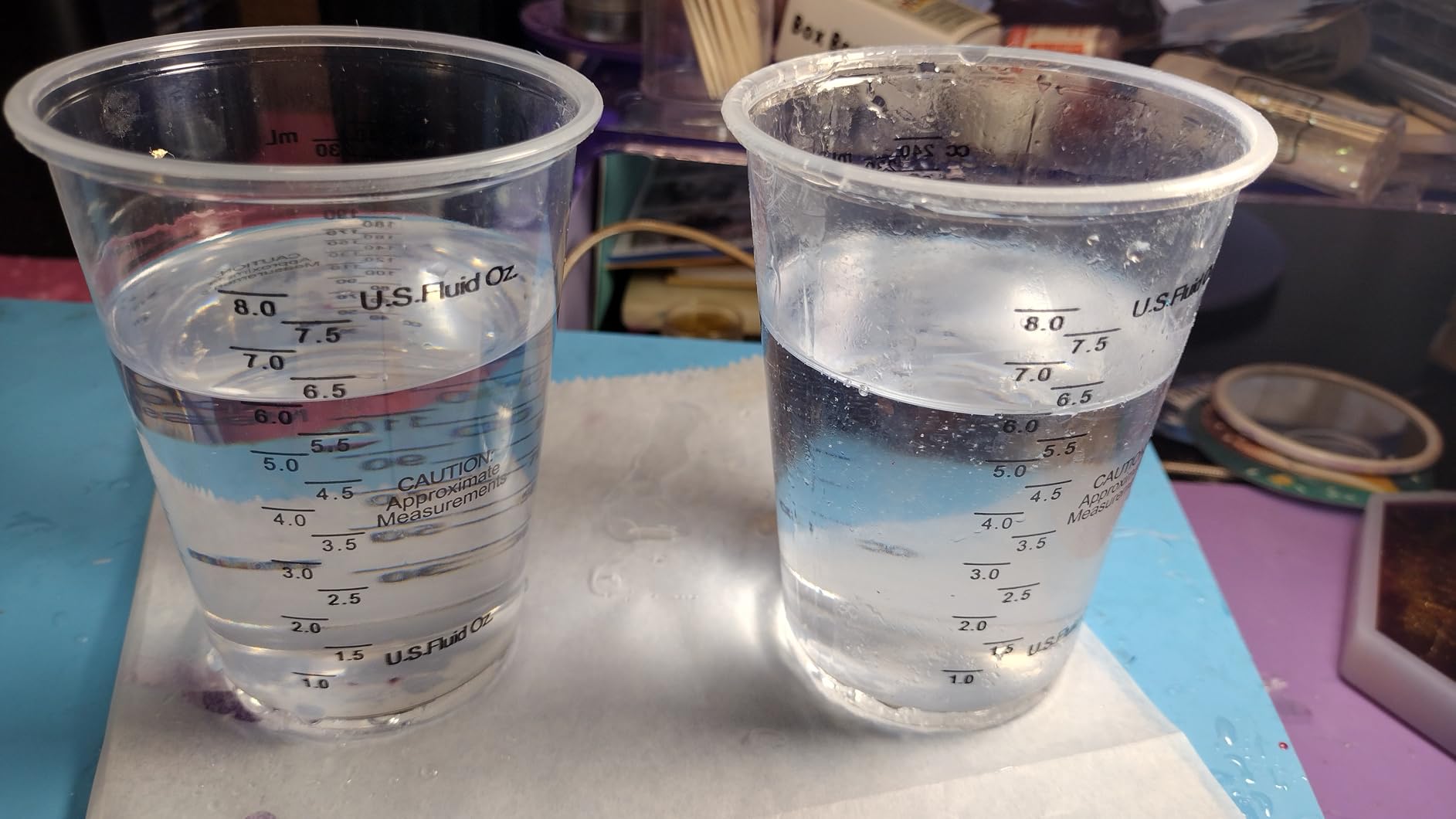 TCP Global 10 oz. (300ml) Graduated Plastic Mixing Cups - Box of 50 with 50 Mixing Sticks - Disposable Plastic Measuring Cups for Liquids, Paints, Resin, Epoxy, Art, Kitchen - Ratios 2-1, 3-1, 4-1 ML customer photo 1